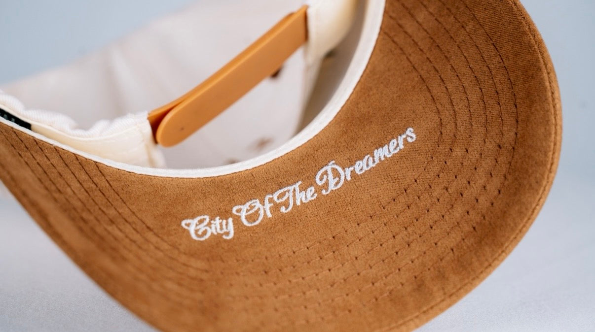 Suede Brim Snapback - Brown/Cream