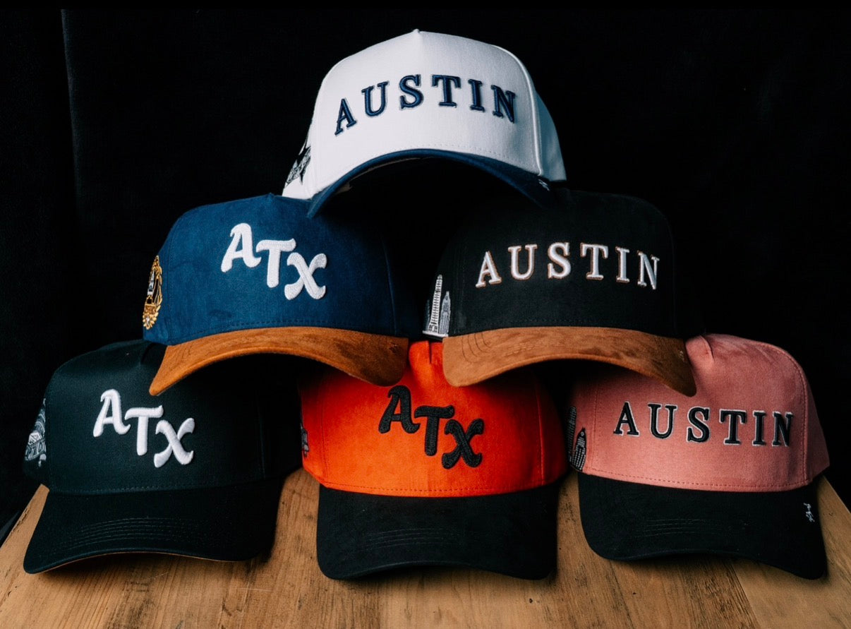 ATX Suede Snapback - Navy/Brown