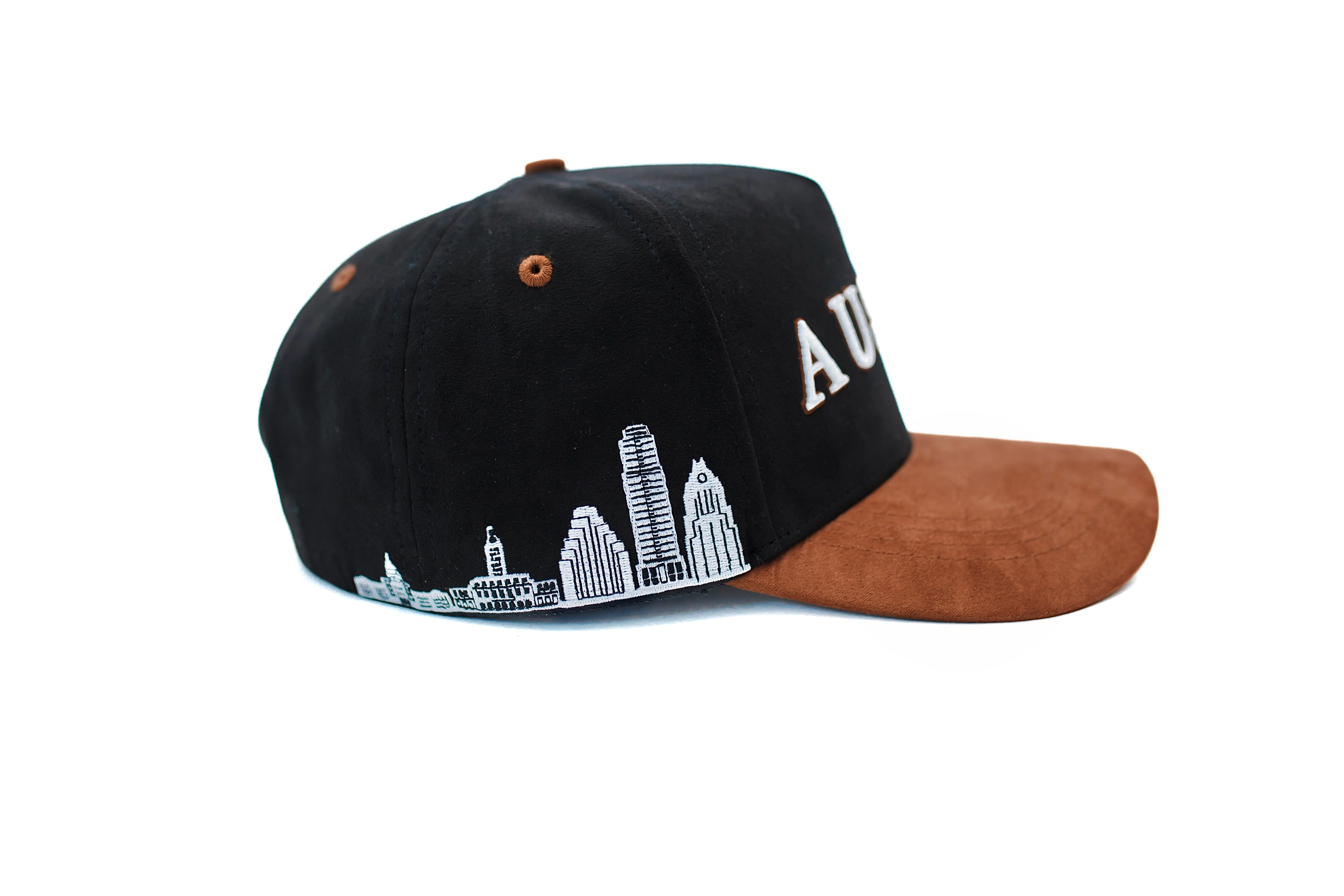 Austin Suede Snapback - Black/Brown