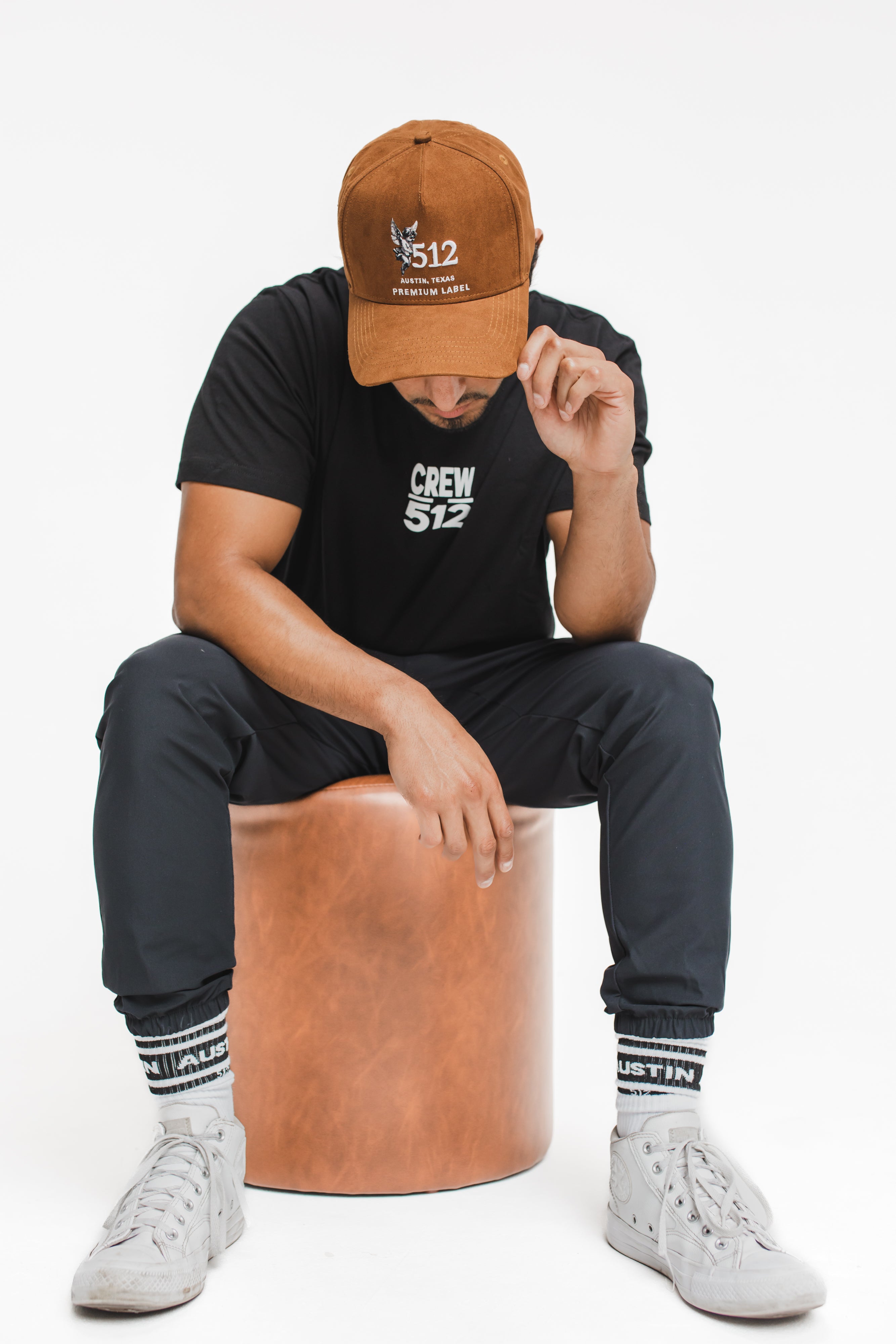512 Angel Snapback - Brown Suede