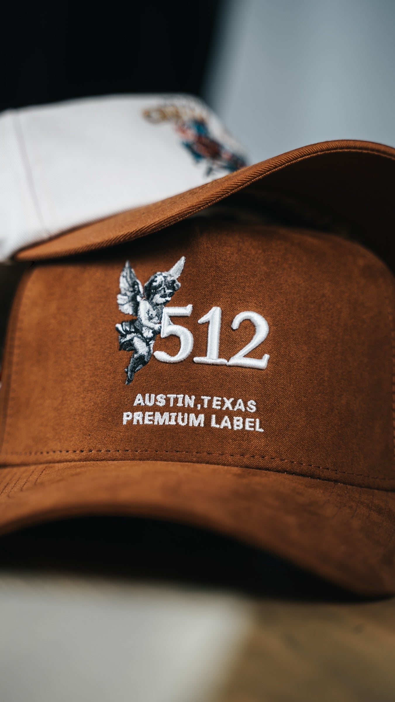 512 Angel Snapback - Brown Suede