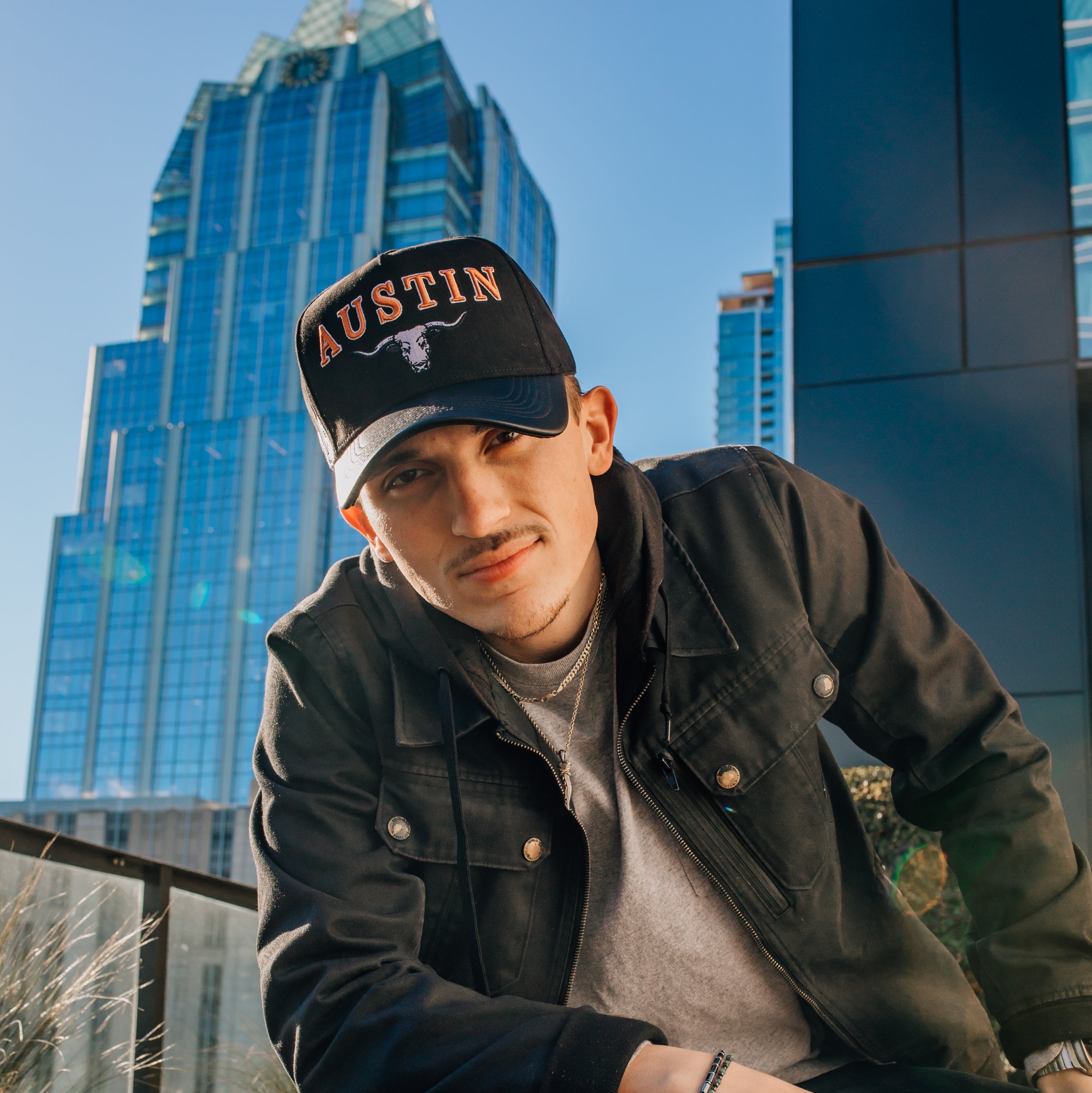 Austin Longhorn Snapback - Black