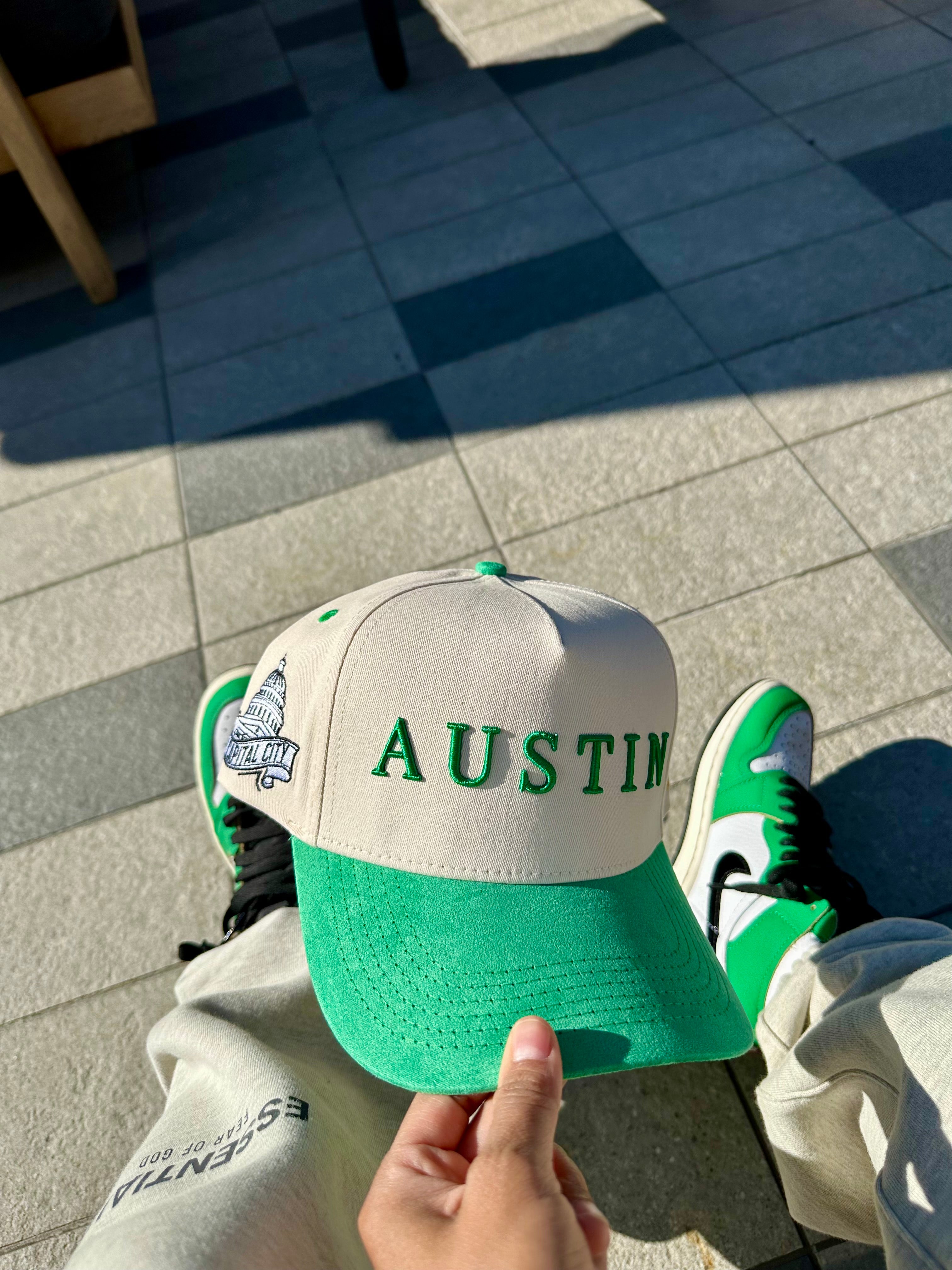 Suede Brim SnapBack - Green/Cream