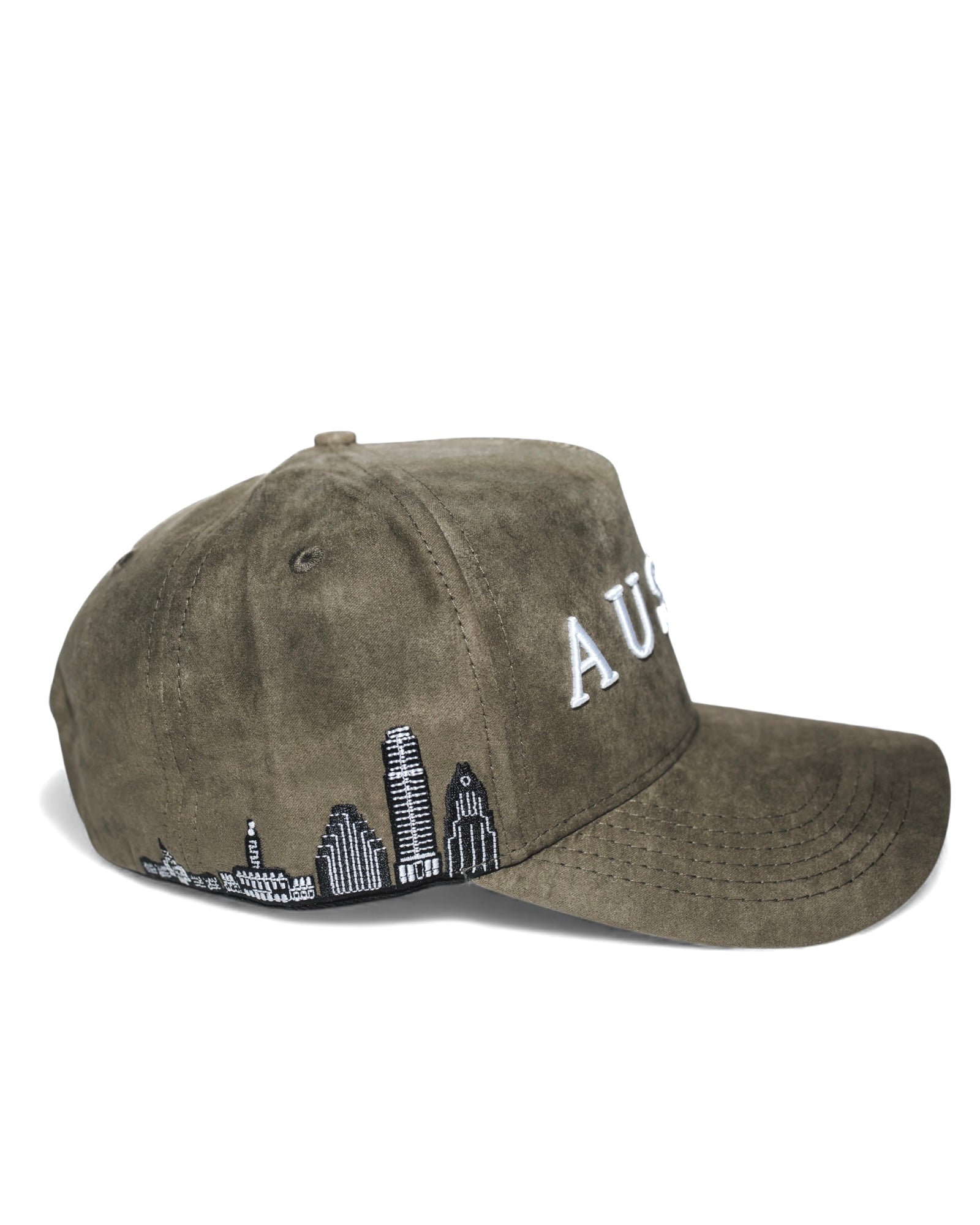 Skyline Suede Snapback - Ash Green