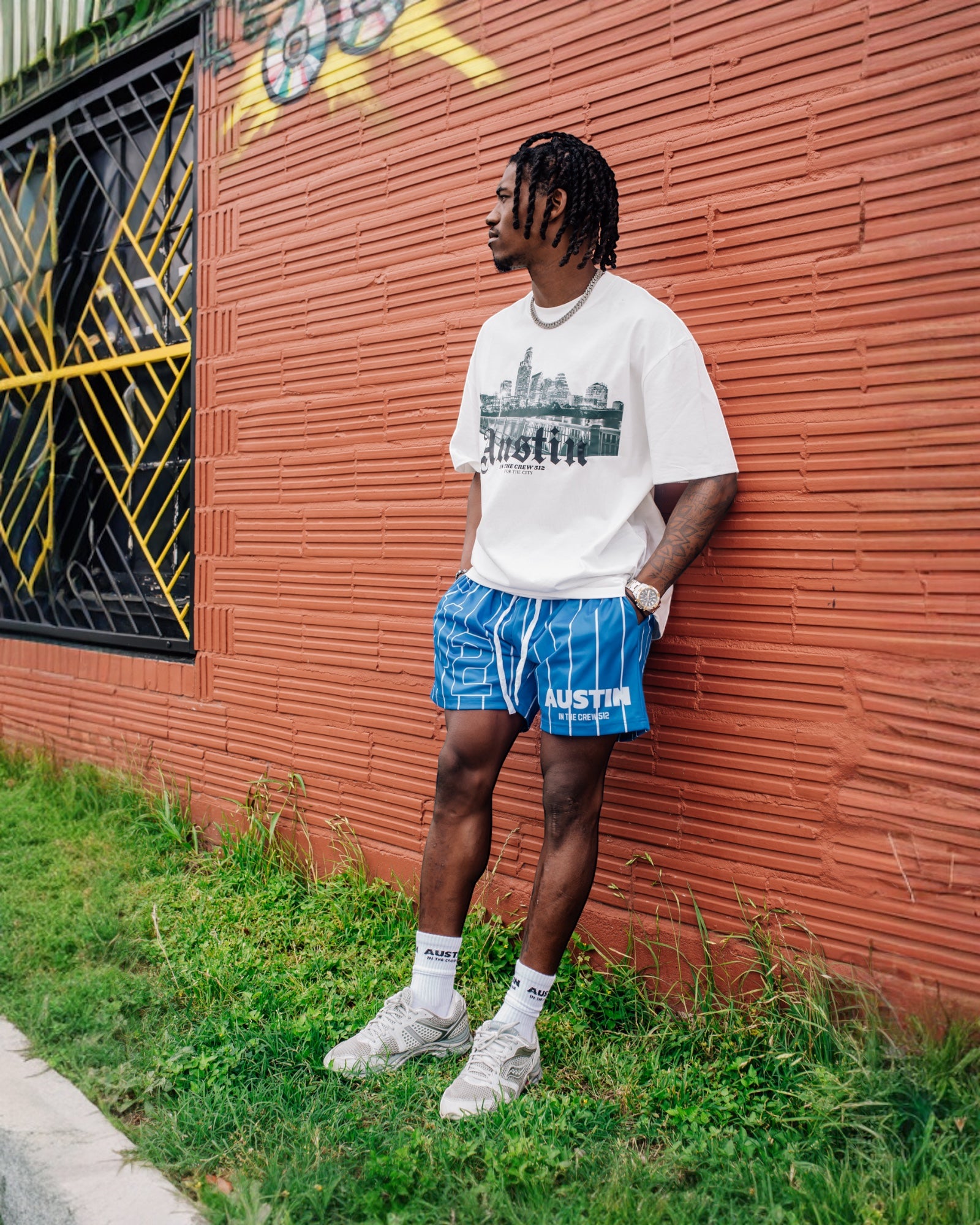 512 Crew Shorts - Blue/white stripes