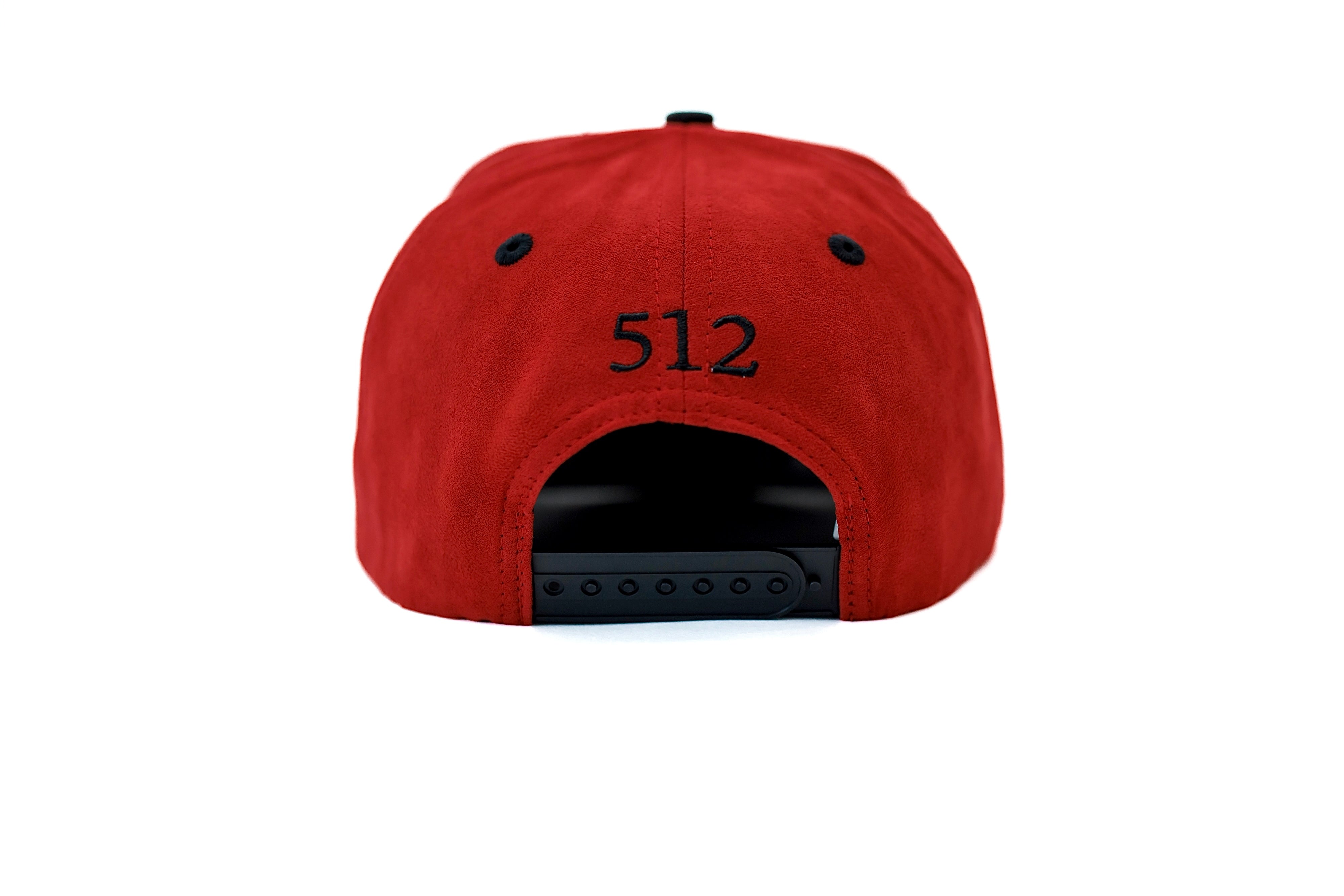 ATX Suede Snapback - Red/Black