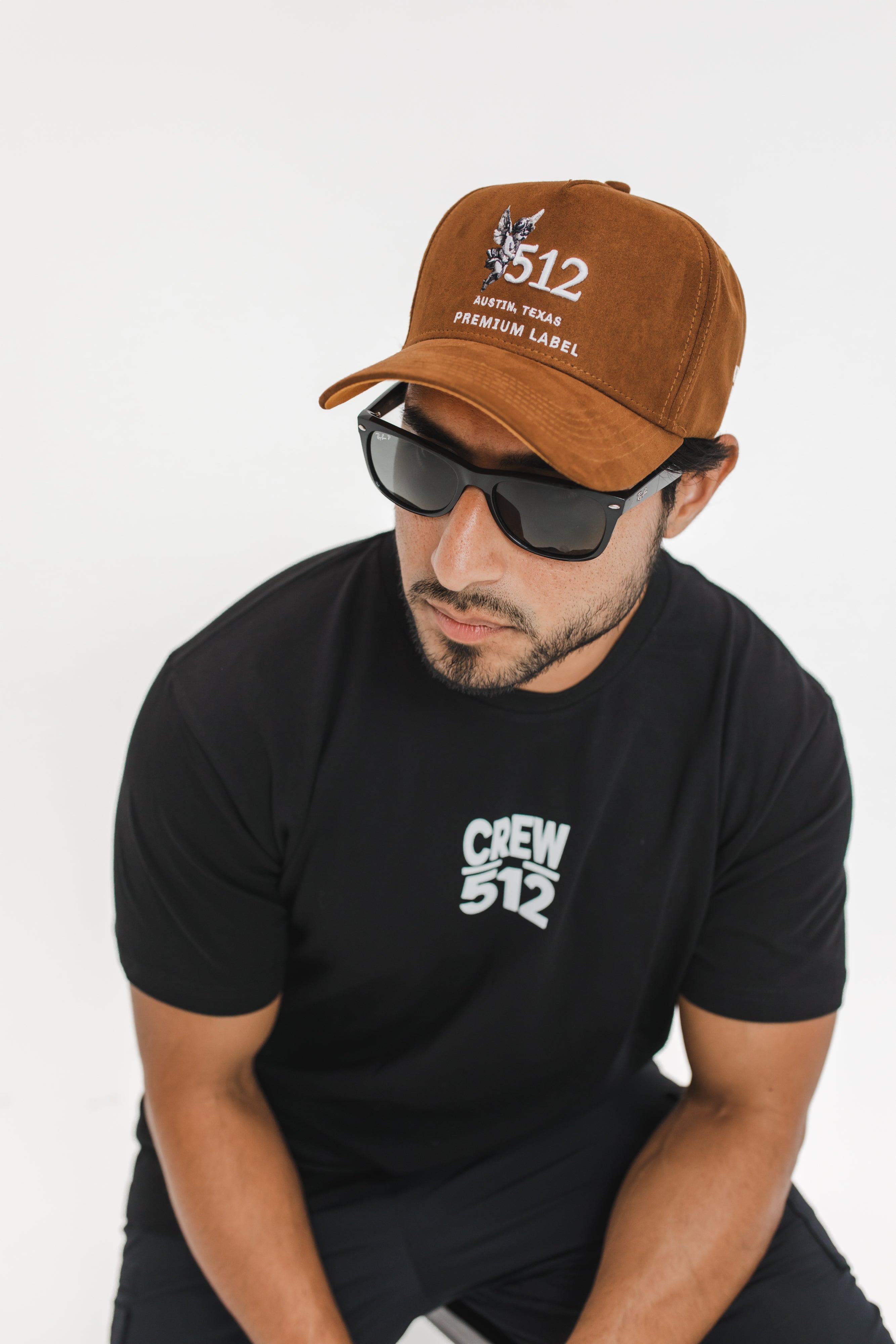 512 Angel Snapback - Brown Suede