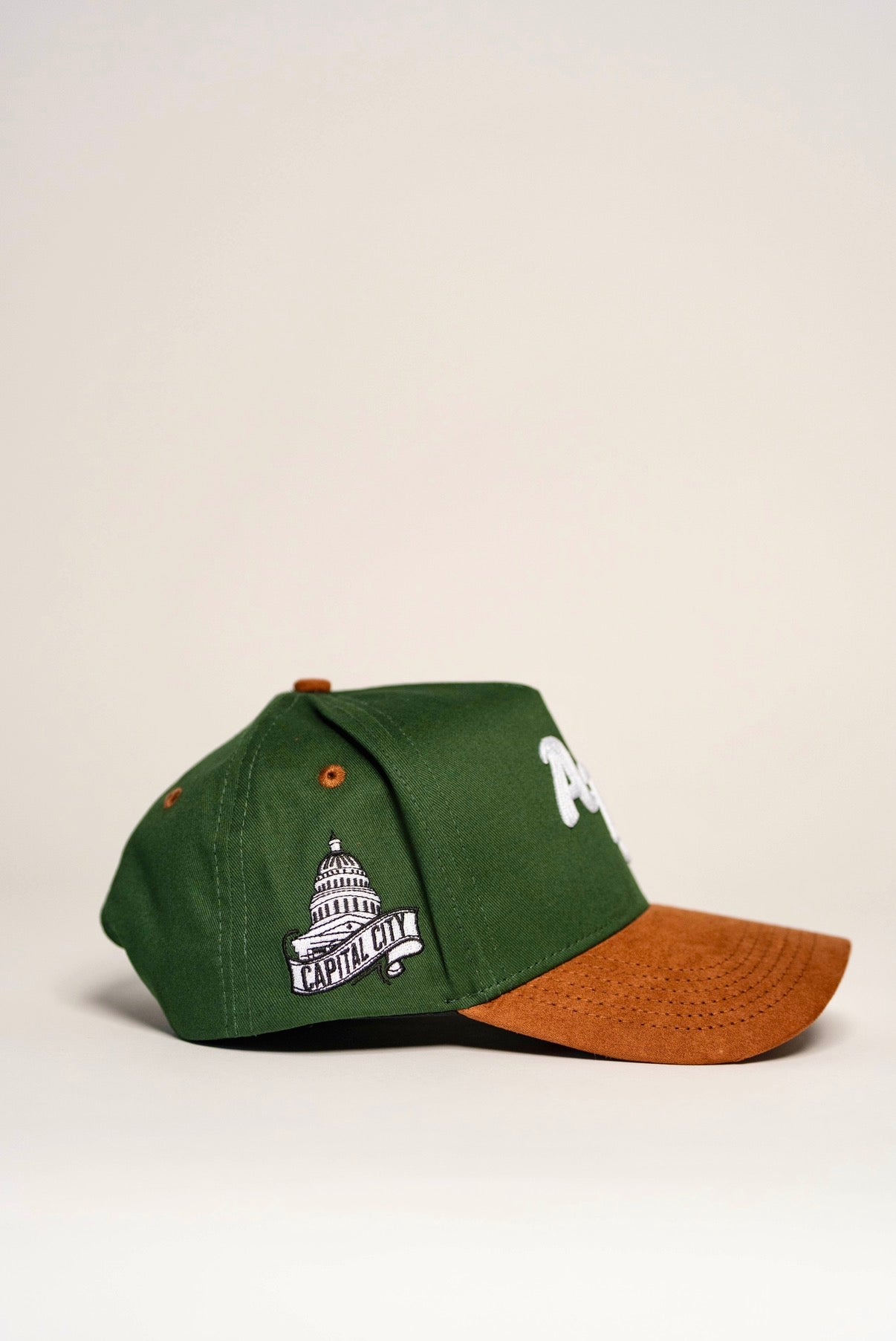ATX Snapback - Forest Green/Brown Suede Brim