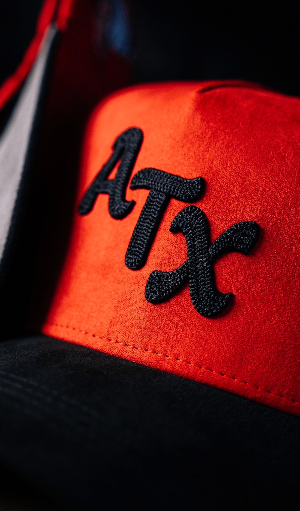 ATX Suede Snapback - Red/Black