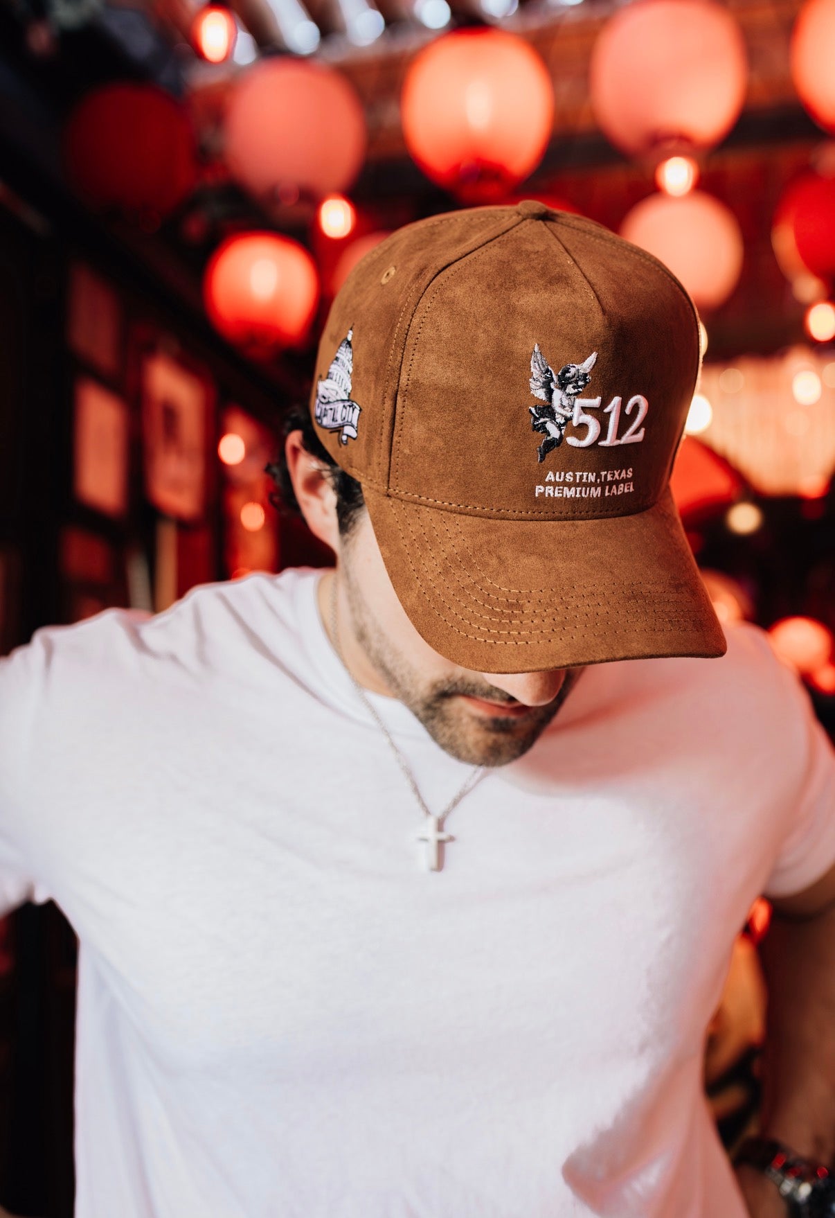 512 Angel Snapback - Brown Suede