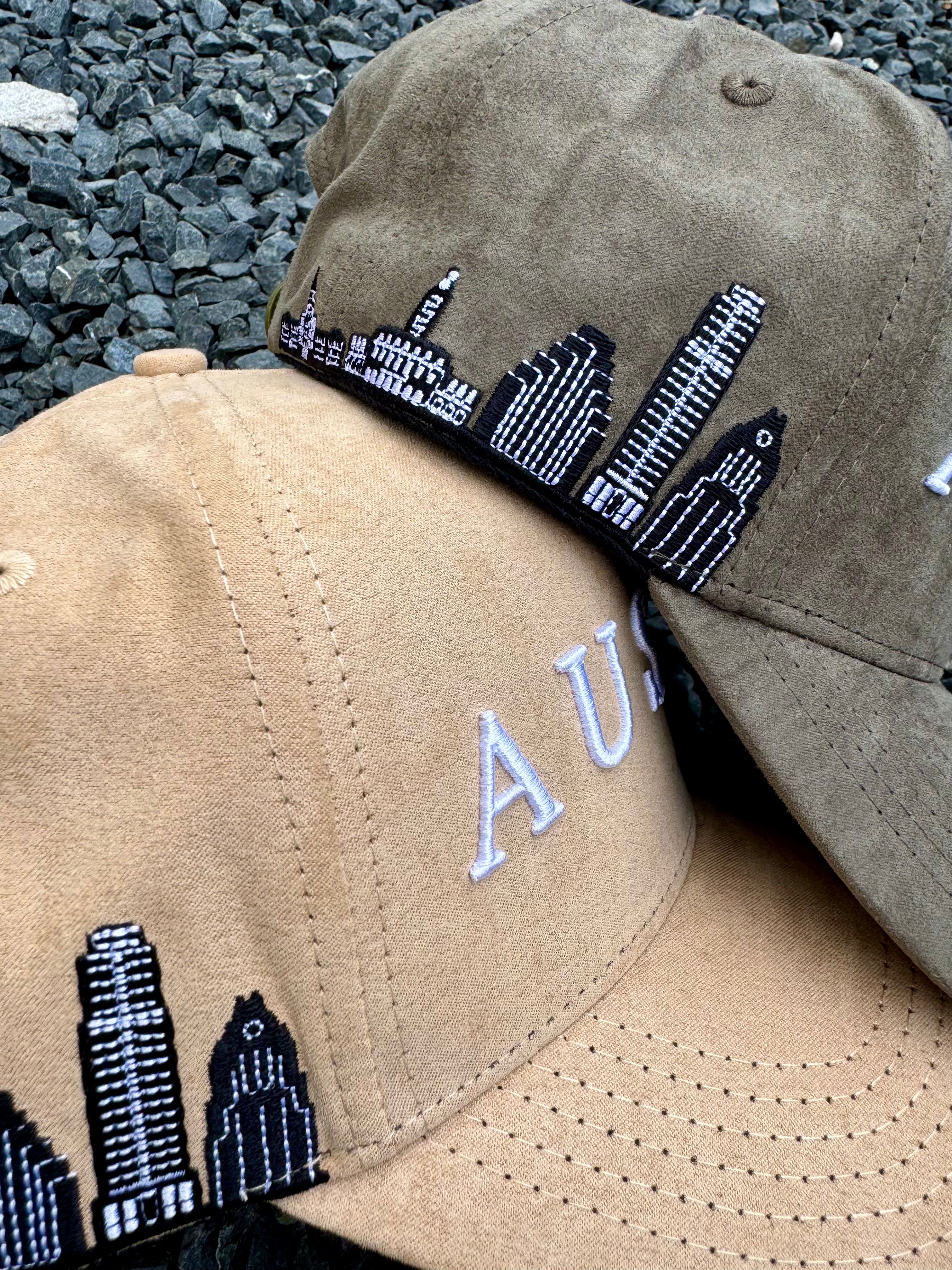 Skyline Suede Snapback - Ash Green