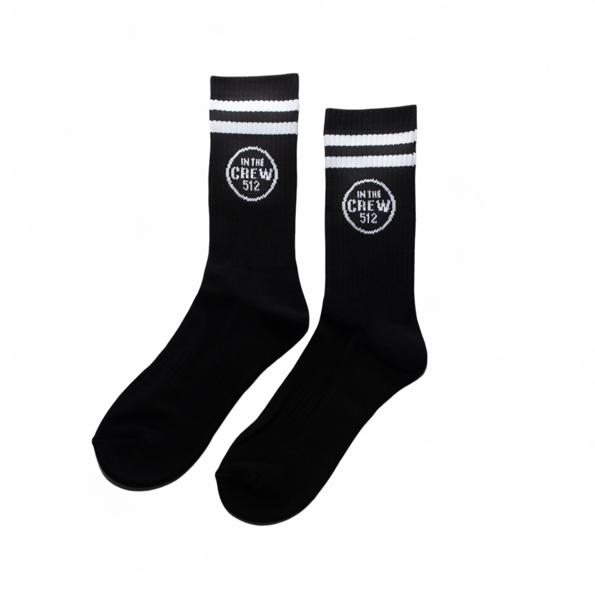 In The Crew 512 Logo Socks - Black