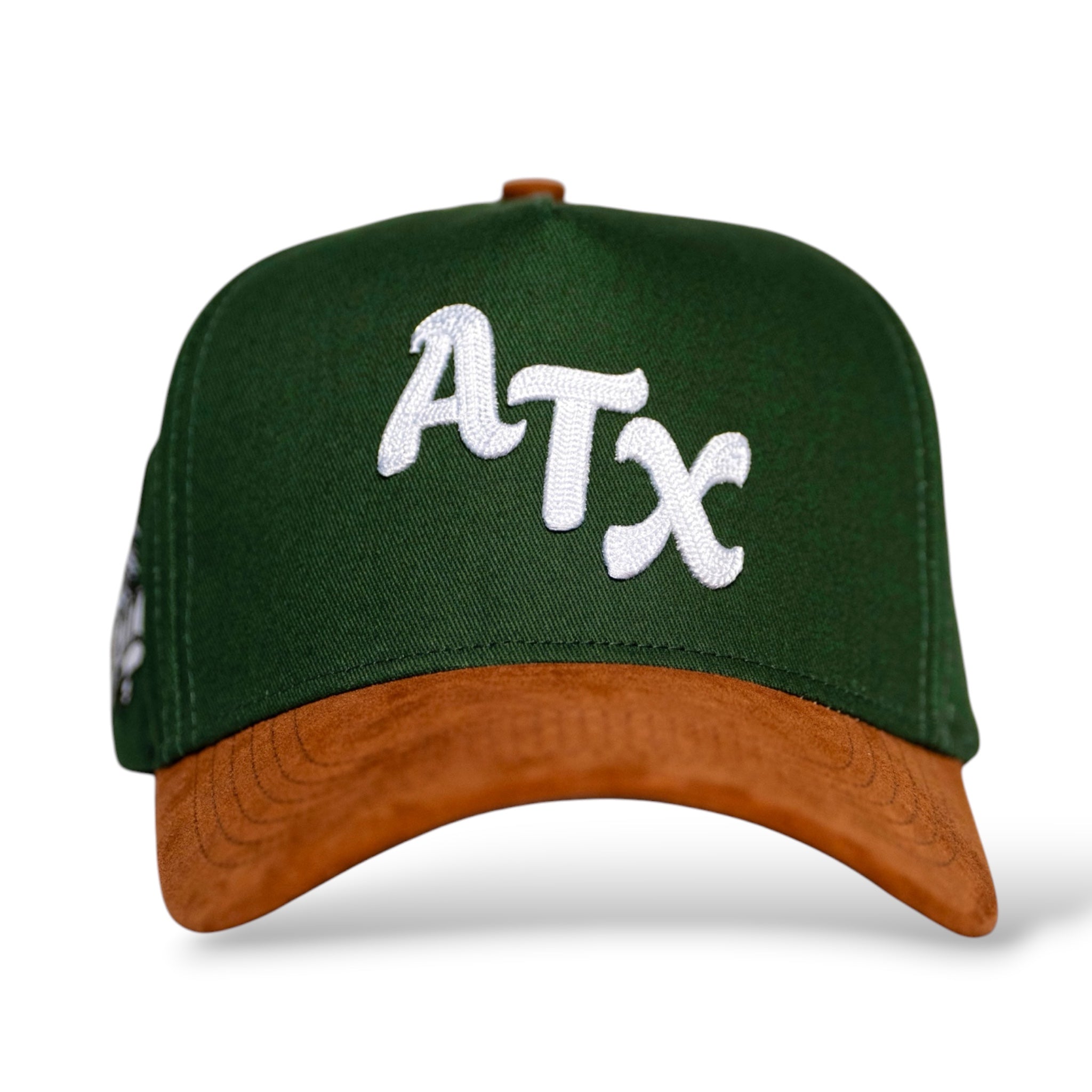 ATX Snapback - Forest Green/Brown Suede Brim