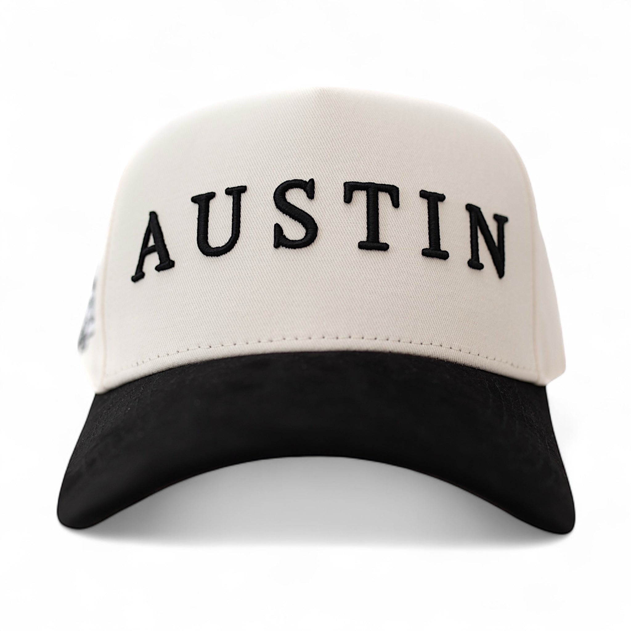 Suede Brim Snapback - Black/Cream