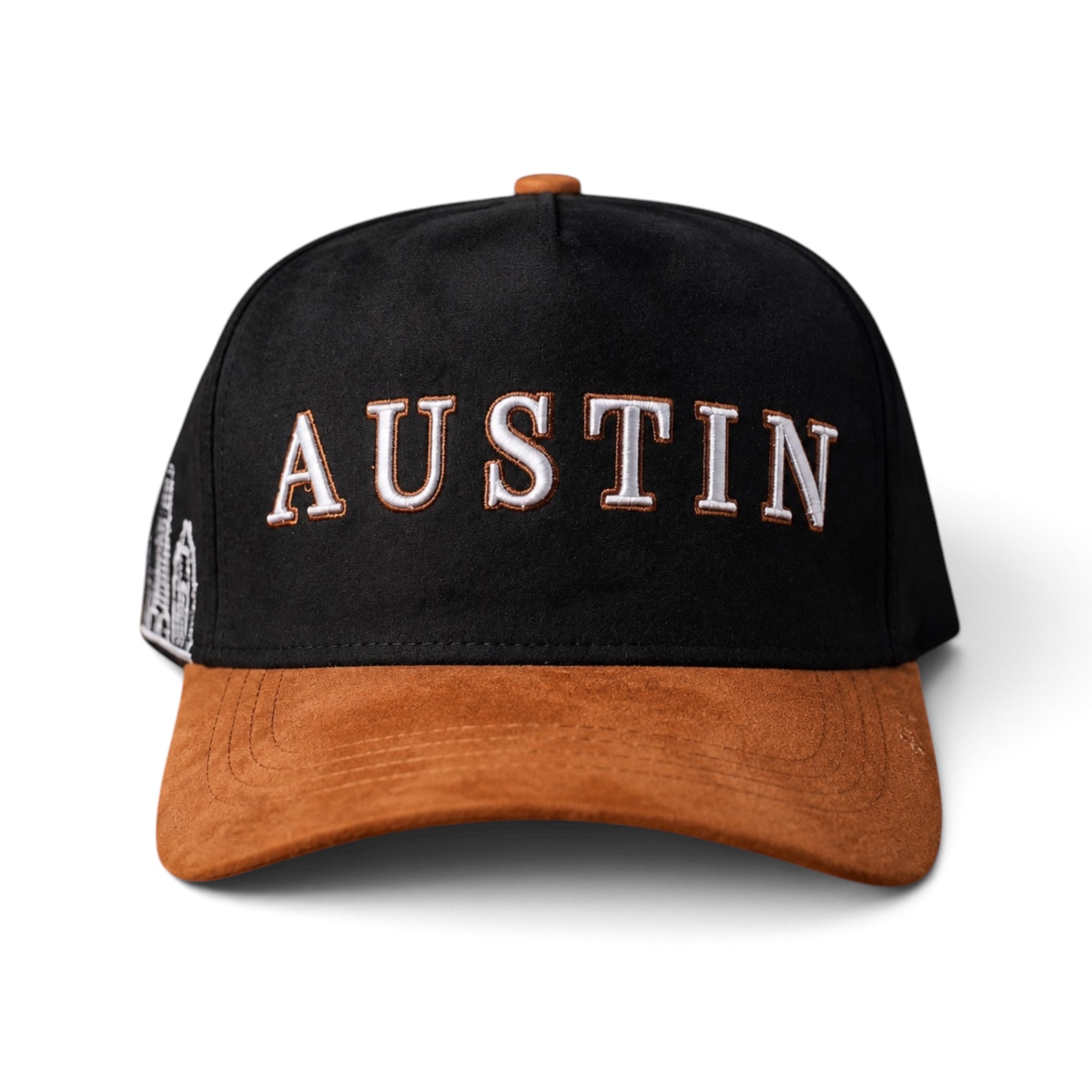 Austin Suede Snapback - Black/Brown