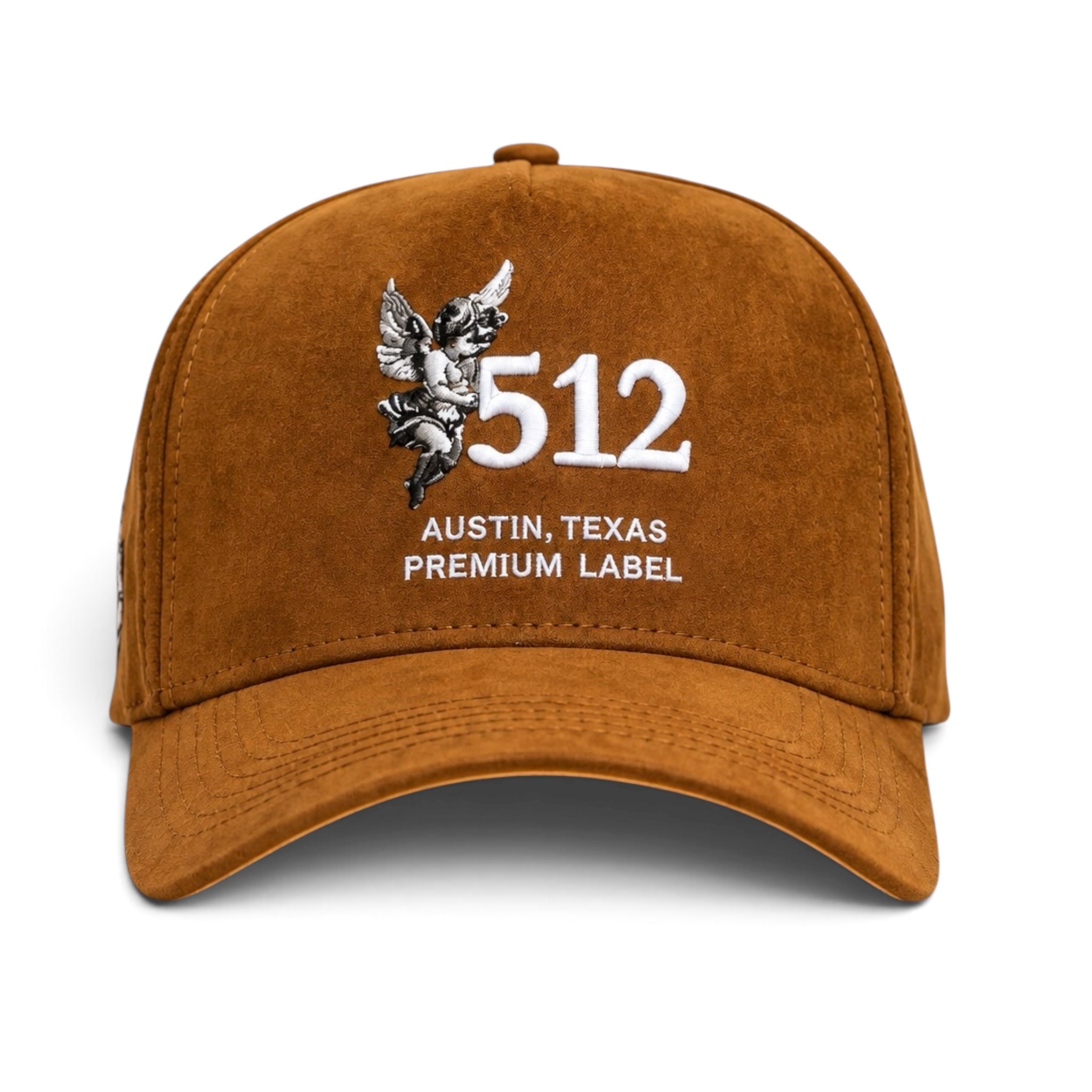 512 Angel Snapback - Brown Suede