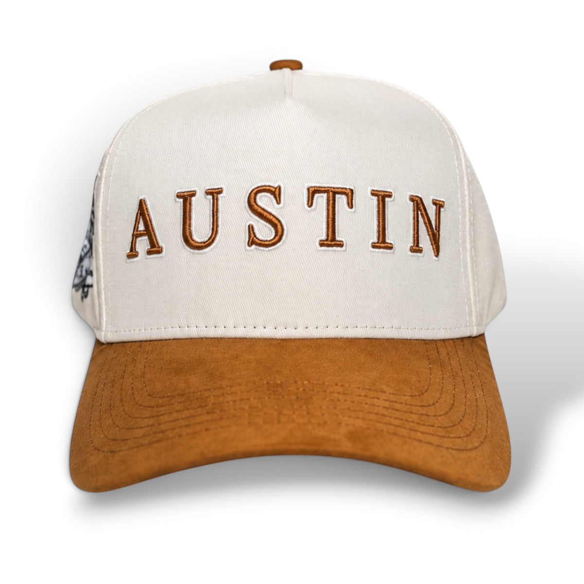 Suede Brim Snapback - Brown/Cream