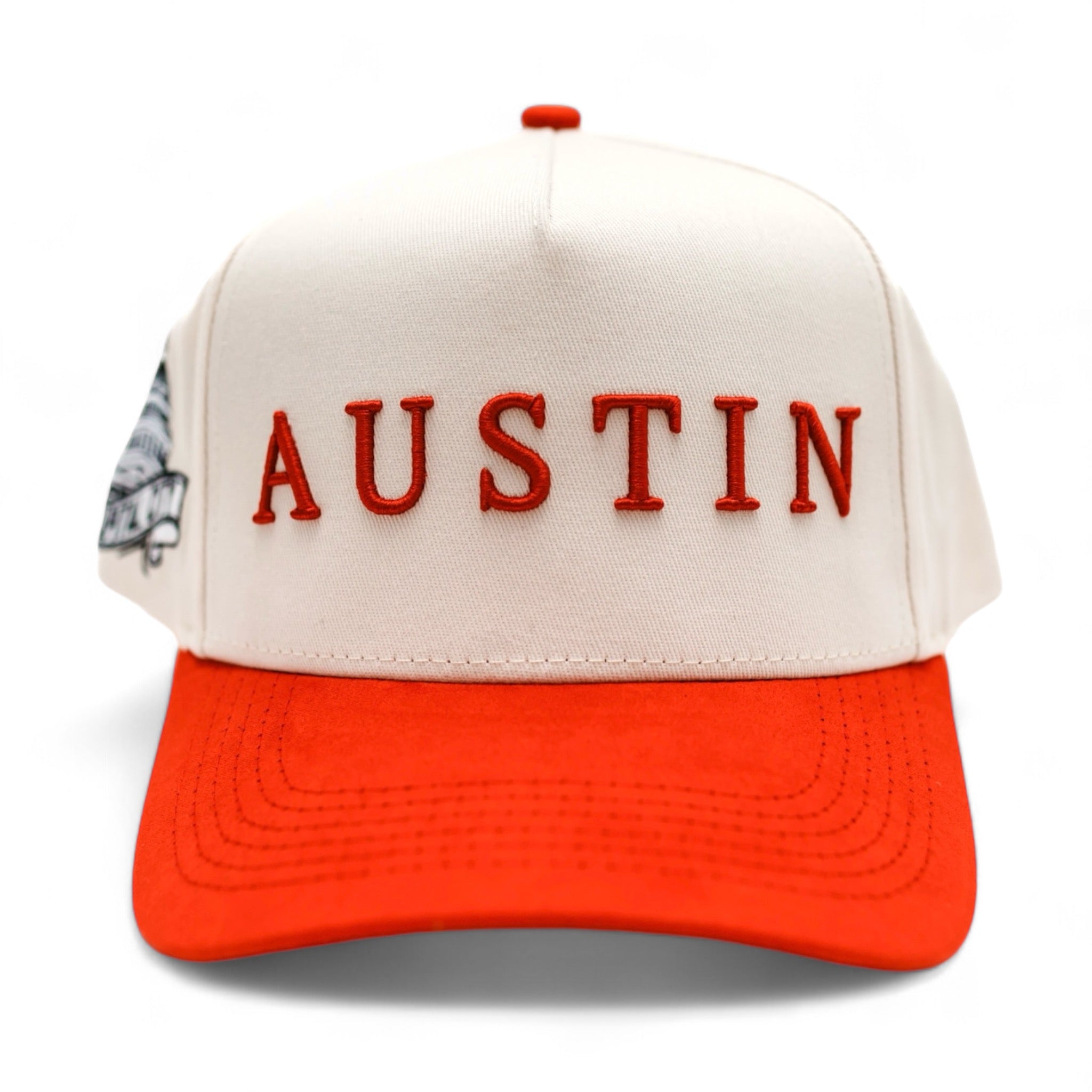 Suede Brim Snapback - Red/Cream