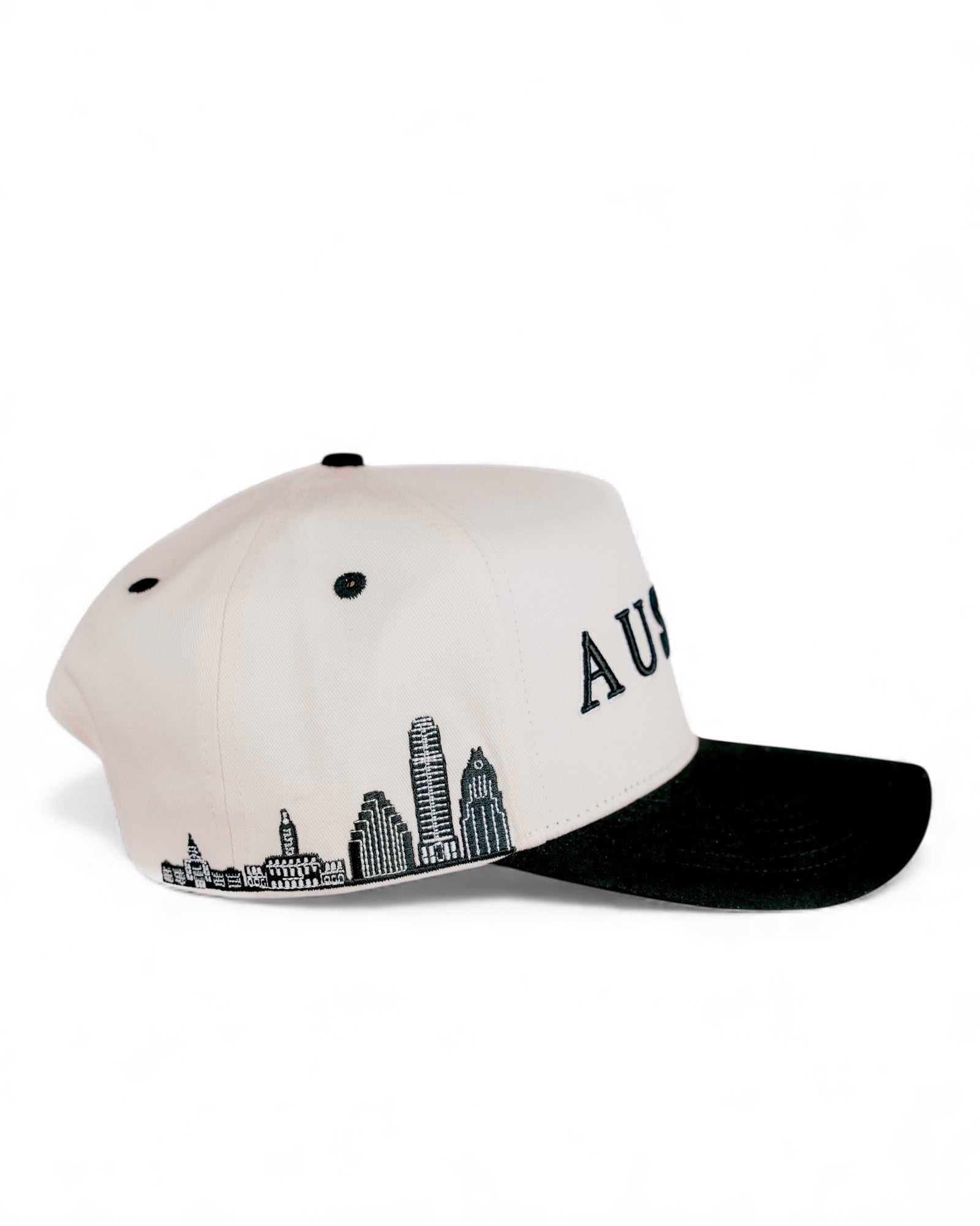 Suede Brim Snapback - Black/Cream
