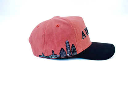 Austin Suede Snapback - Pink/Black