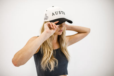Suede Brim Snapback - Black/Cream