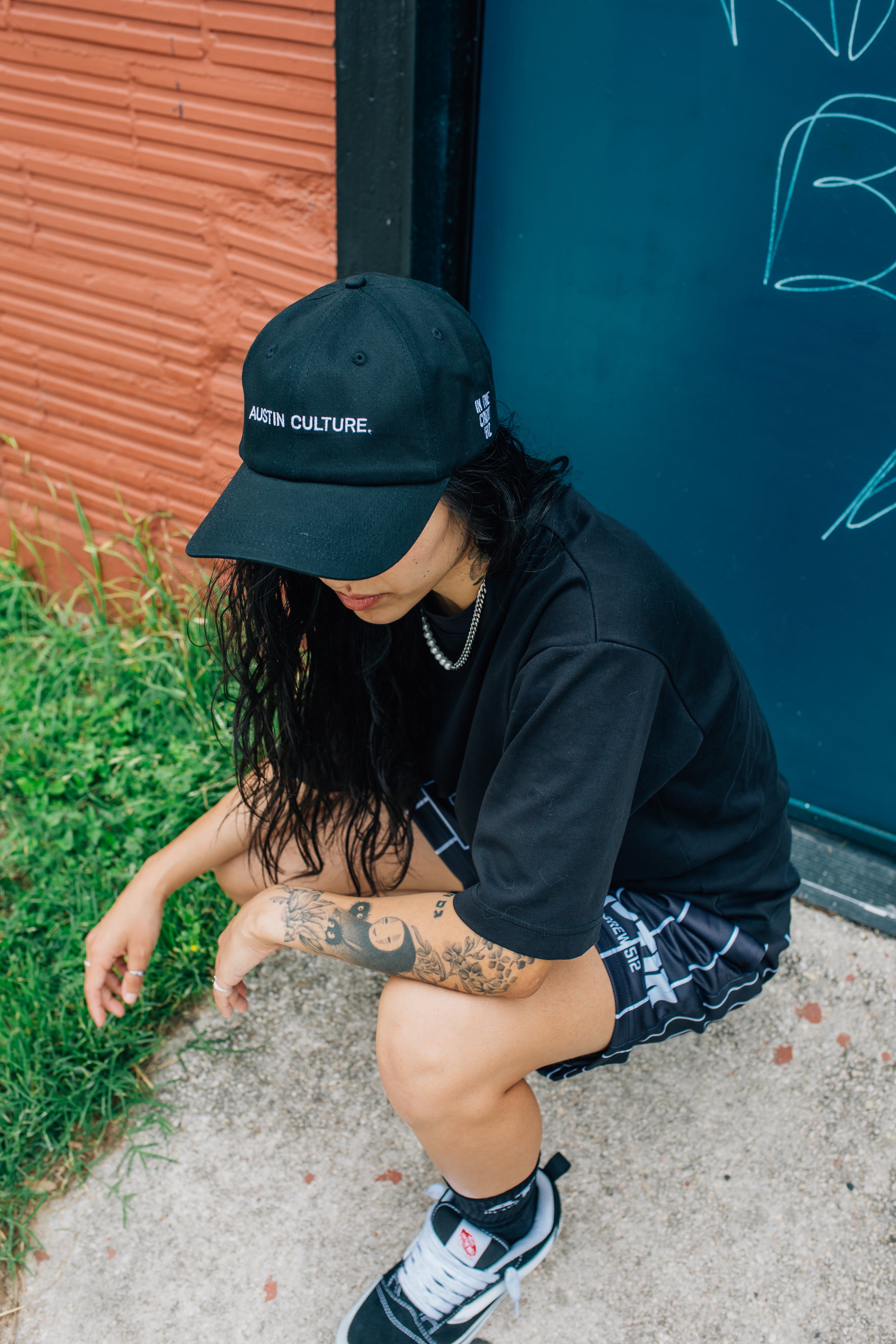 Dad Hat - Black/White