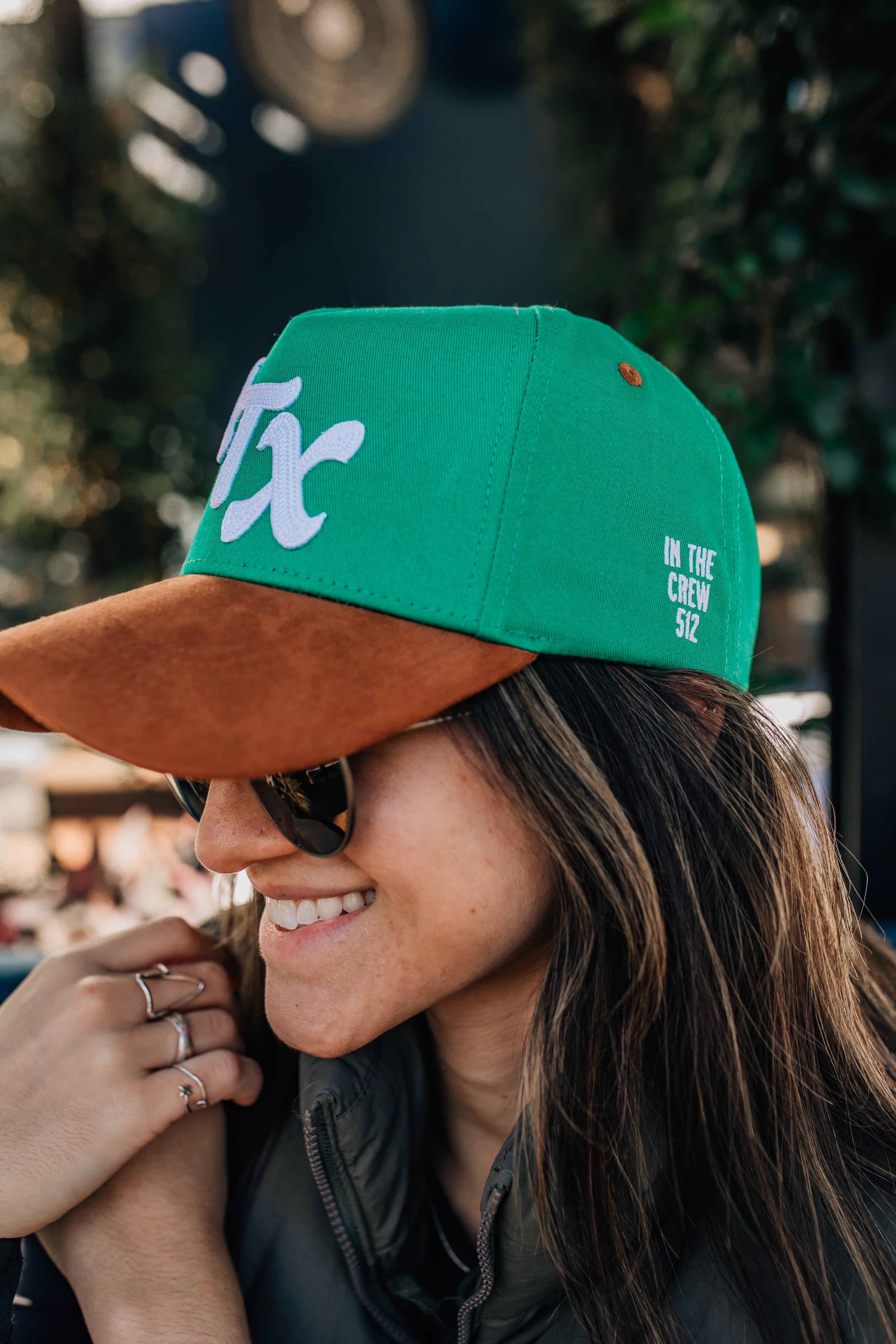 Suede Brim SnapBack - ATX Green/Brown