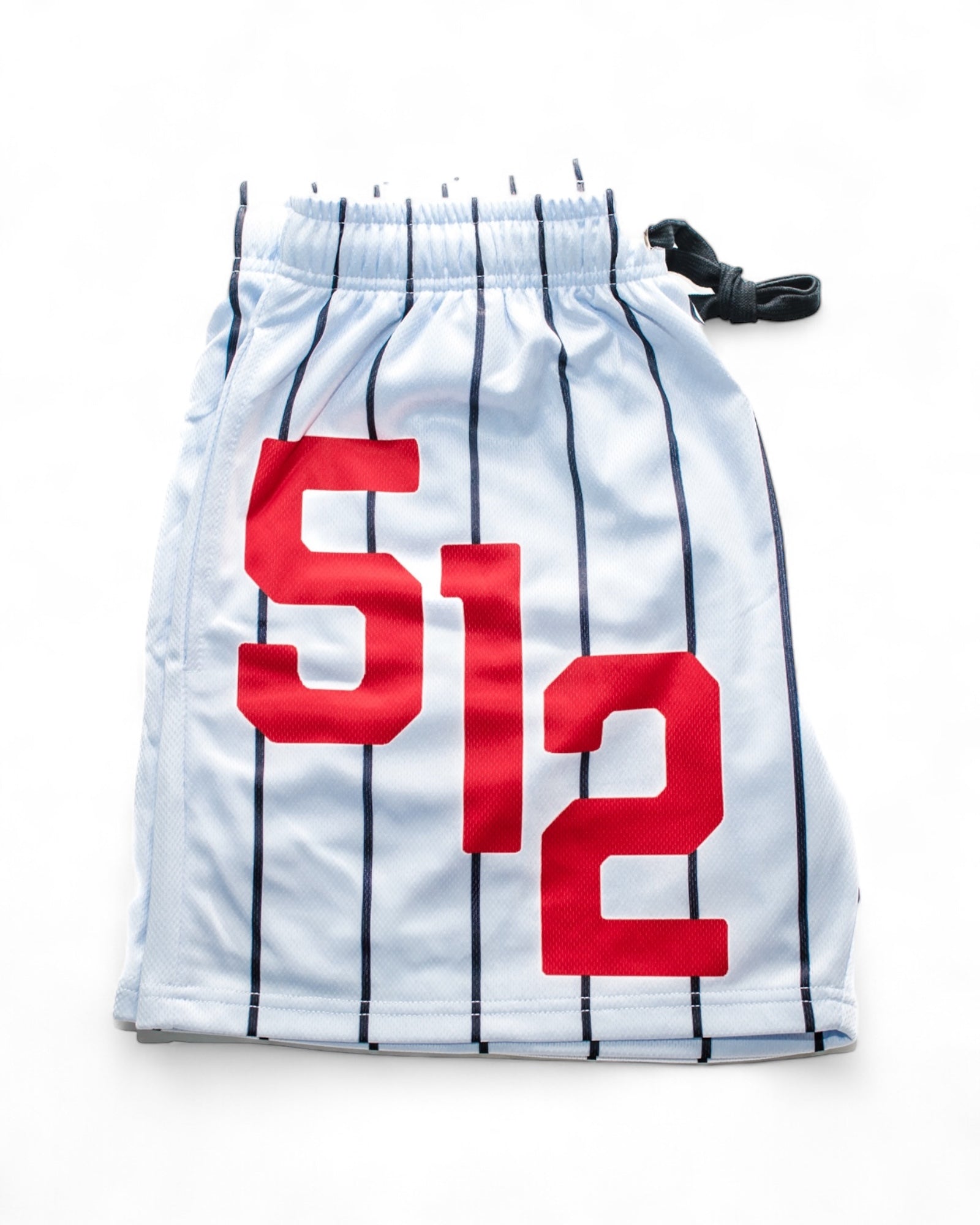 512 Crew Shorts - White/Red stripes