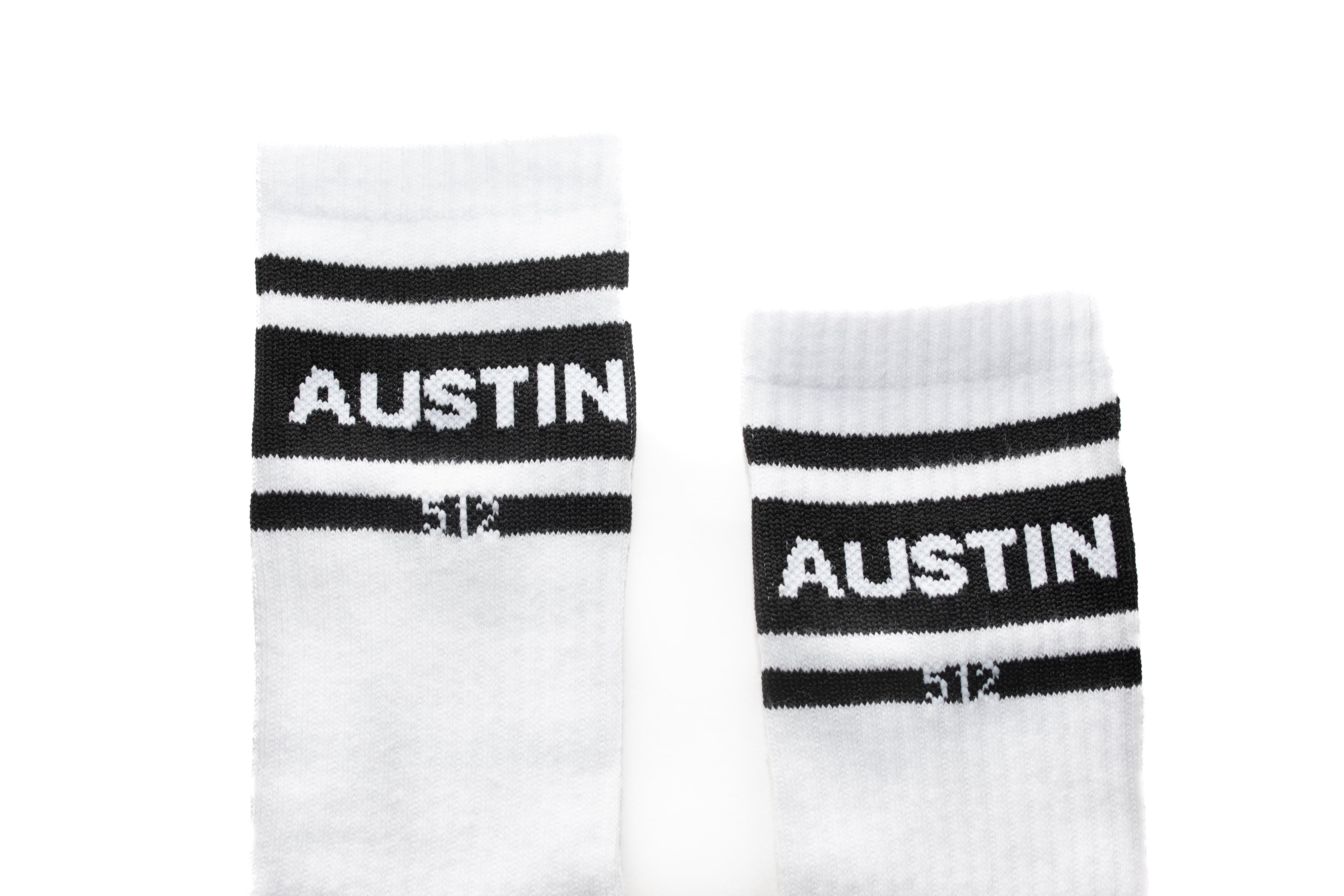 Austin 512 Crew Socks V2 - White