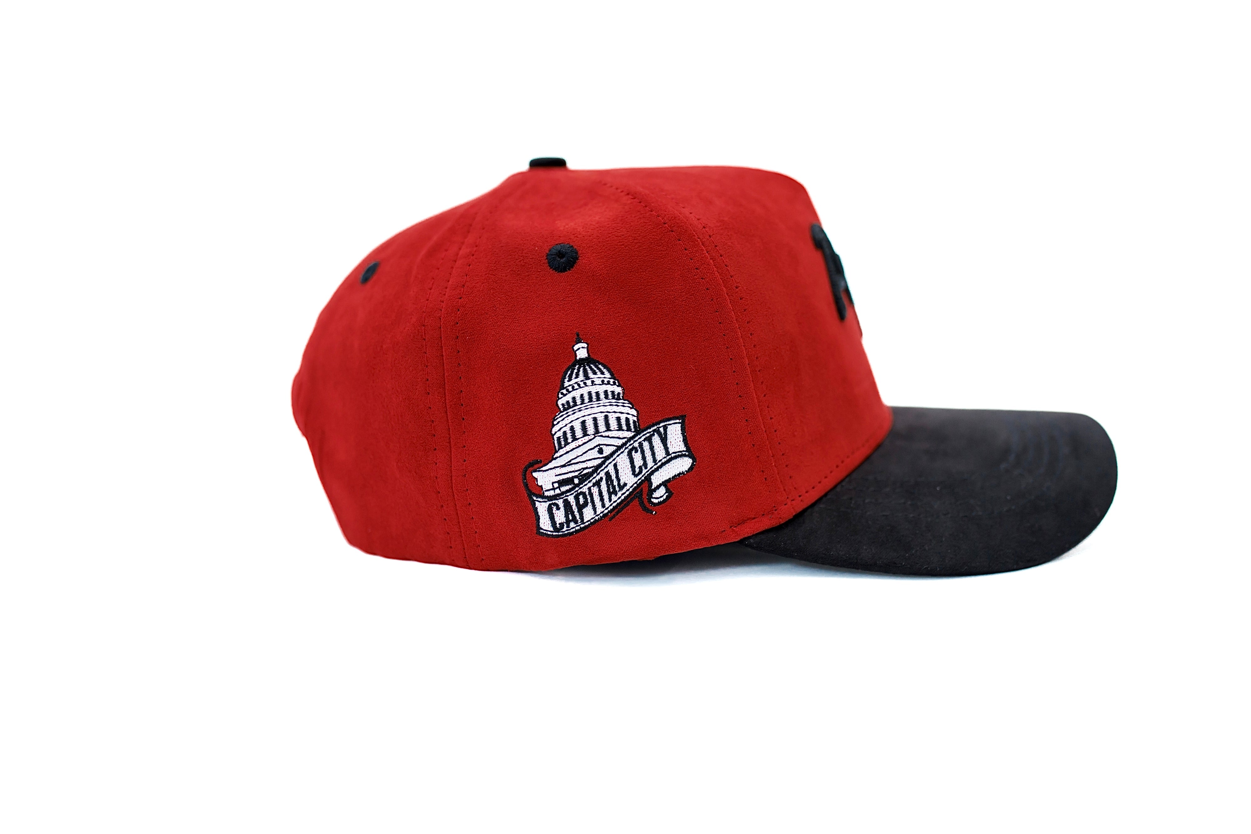 ATX Suede Snapback - Red/Black