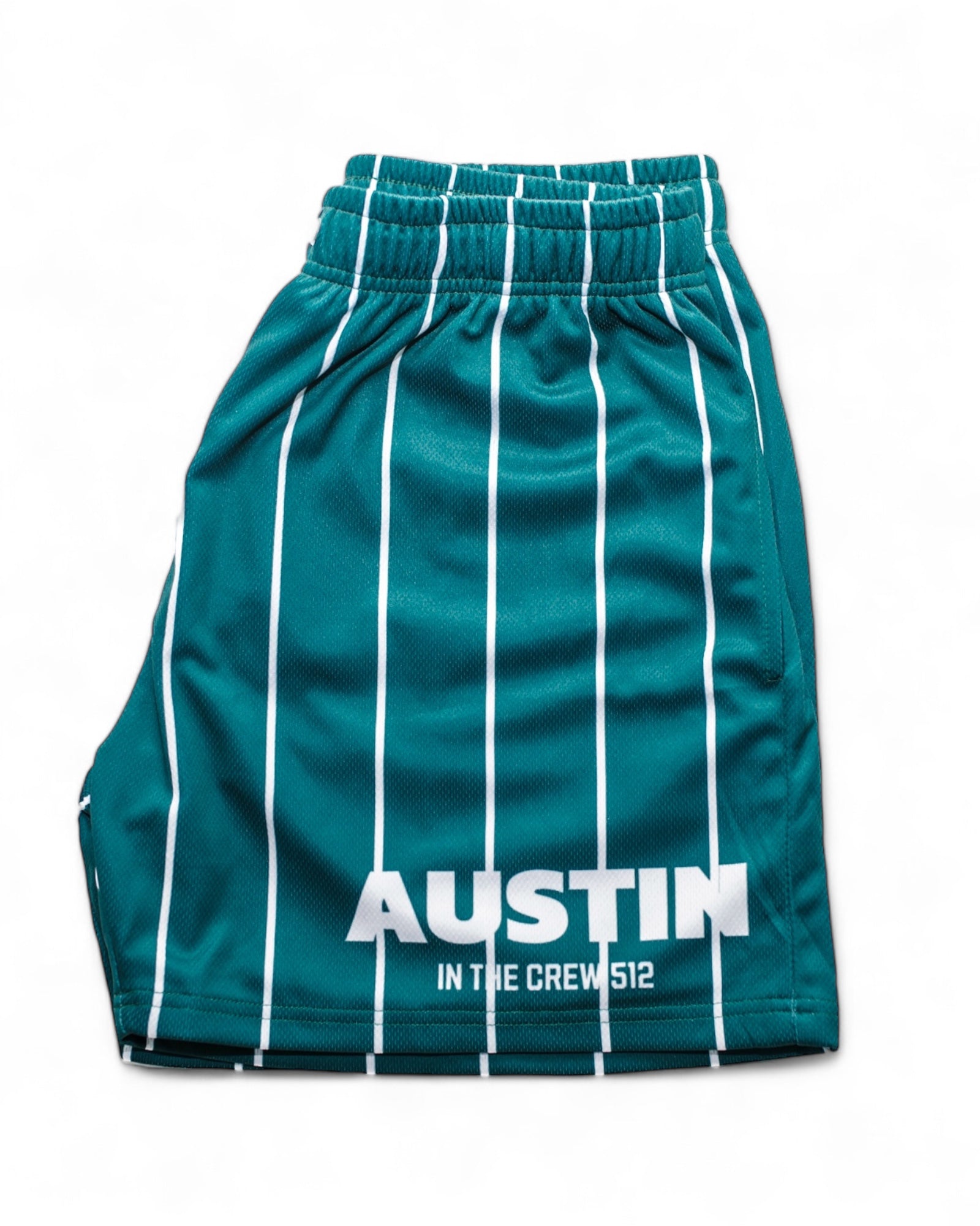 512 Crew Shorts - Green/white stripes