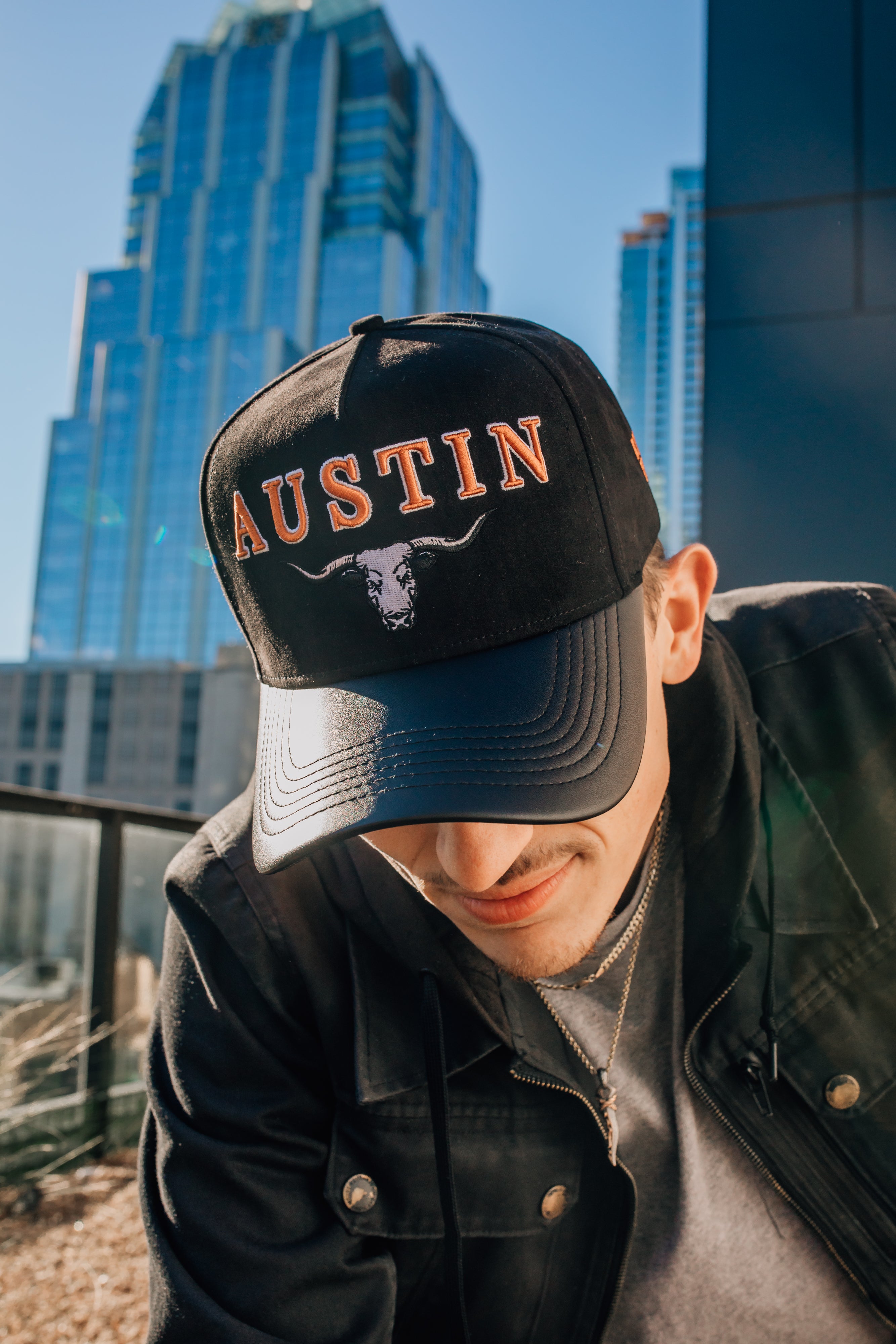 Austin Longhorn Snapback - Black