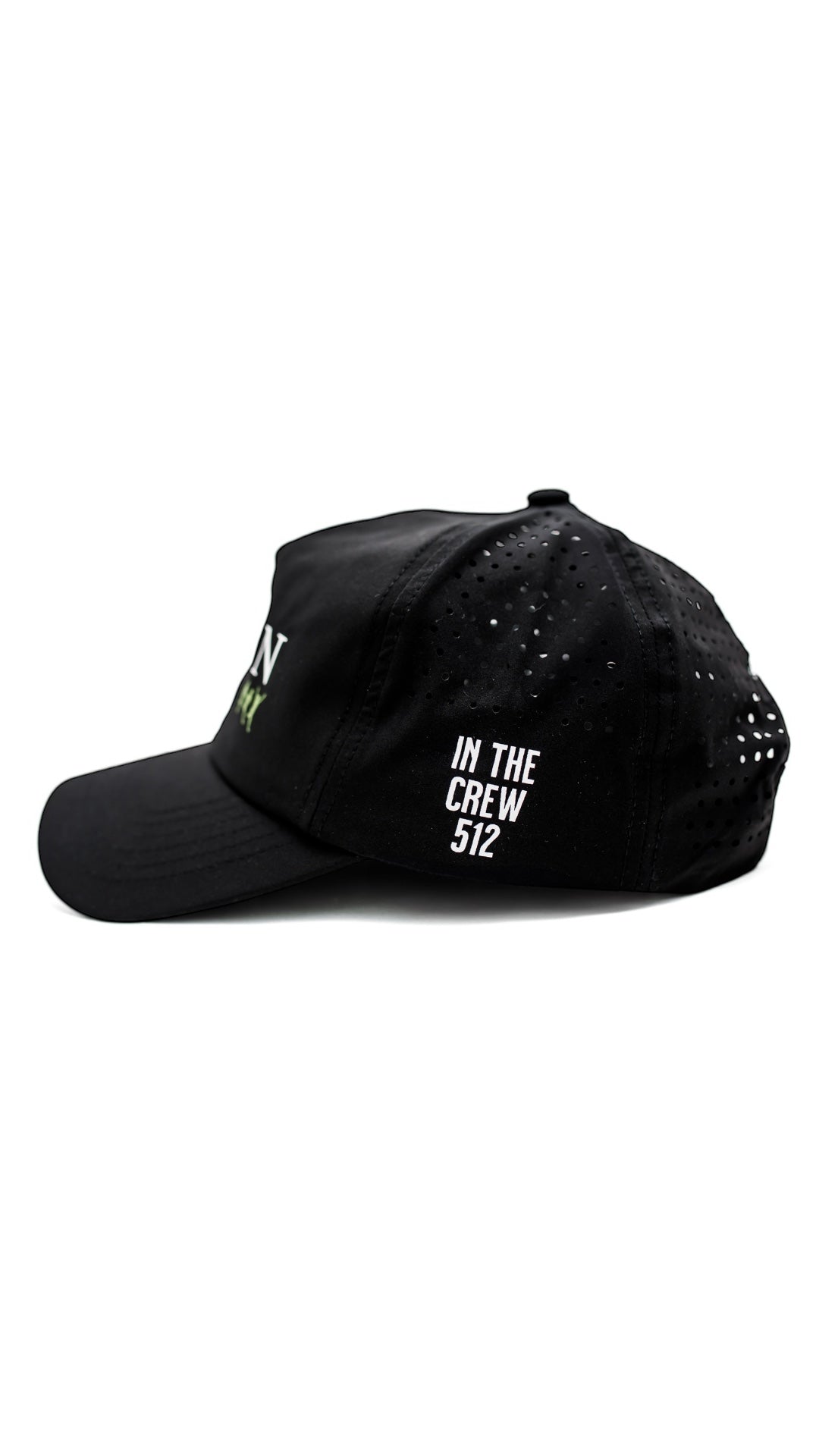 Austin Running Hat - Black/Green