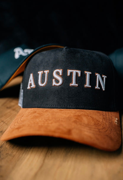 Austin Suede Snapback - Black/Brown