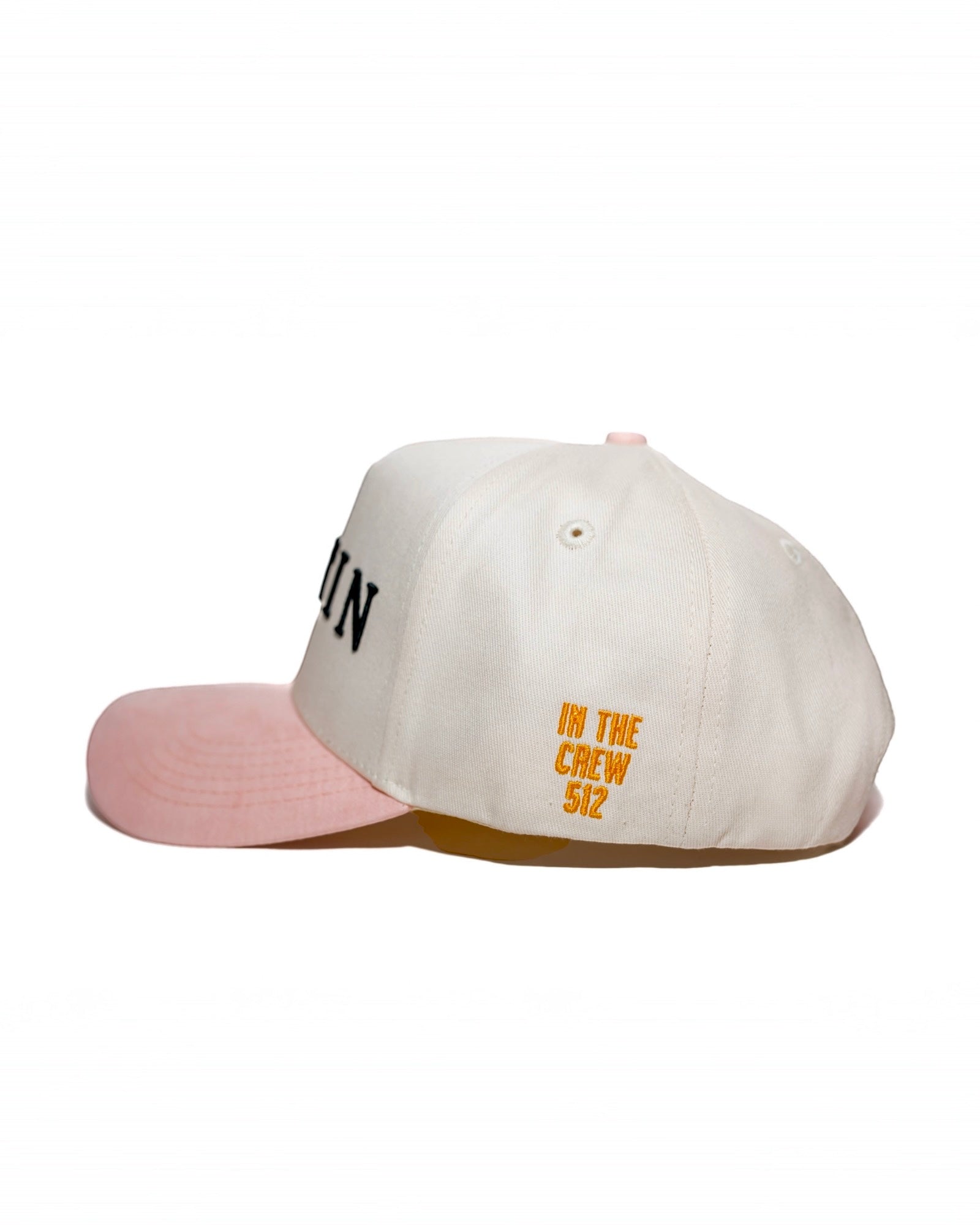 Suede Brim Snapback - Pink/Cream