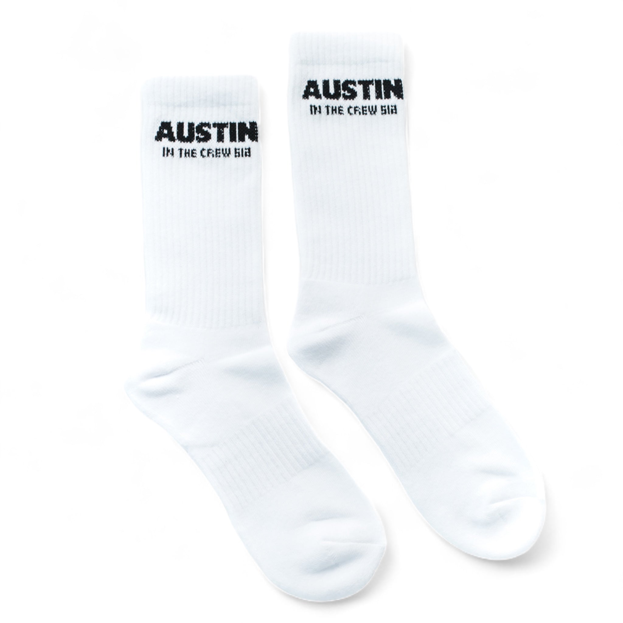 Austin 512 Crew Socks - White