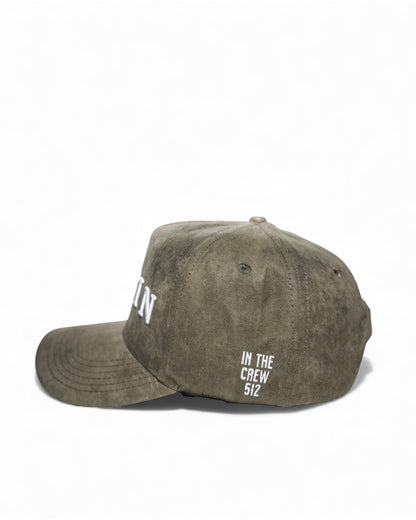 Skyline Suede Snapback - Ash Green