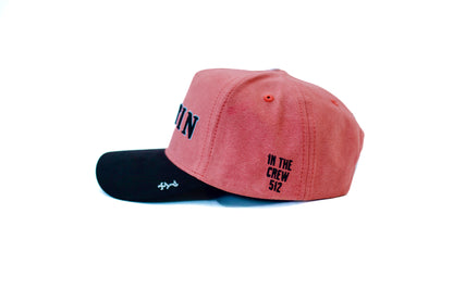 Austin Suede Snapback - Pink/Black
