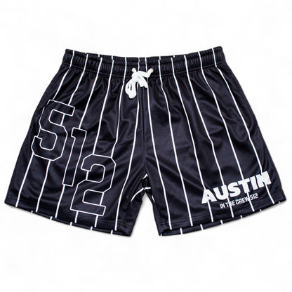 512 Crew Shorts - Black/white stripes