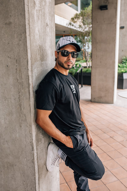 Black Pinstripe Longhorn Snapback