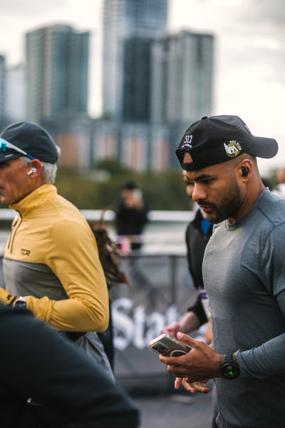 Austin Running Hat - Black/Green