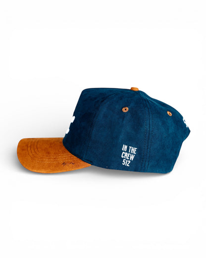 ATX Suede Snapback - Navy/Brown