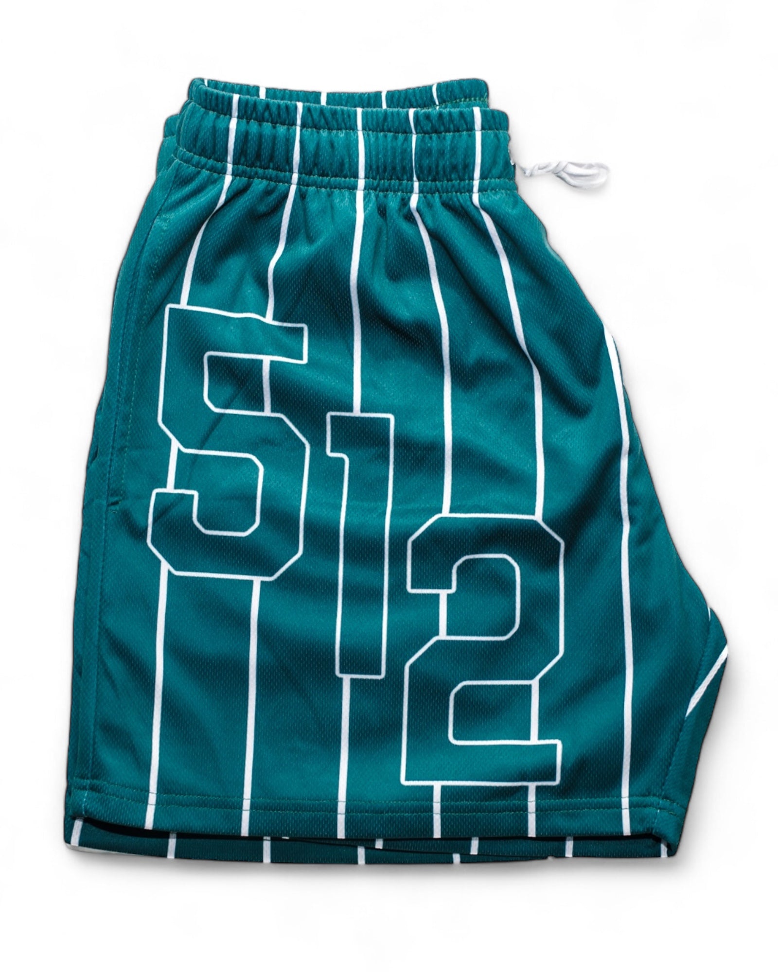 512 Crew Shorts - Green/white stripes