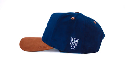 ATX Suede Snapback - Navy/Brown