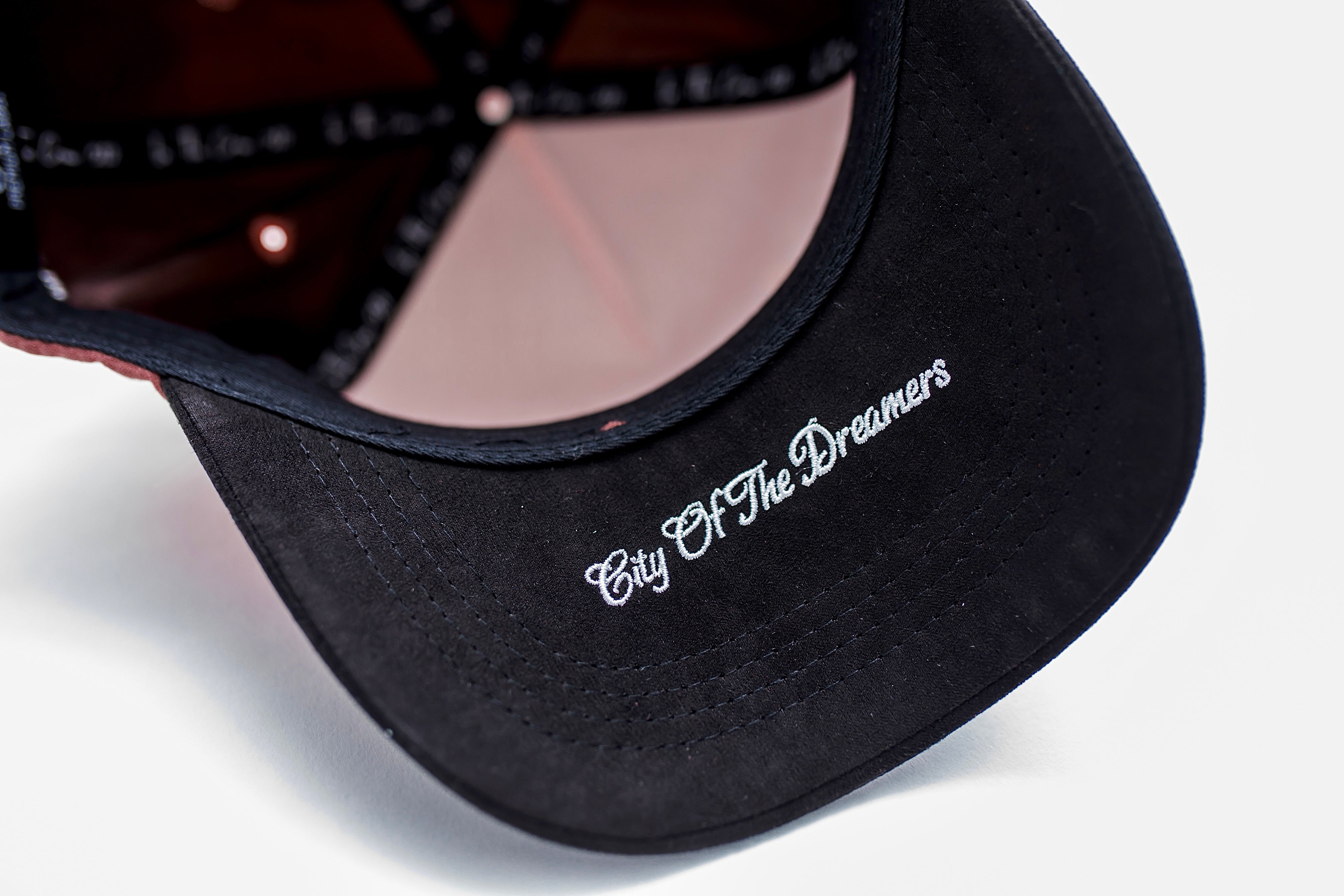 Austin Suede Snapback - Pink/Black