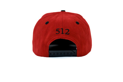 ATX Suede Snapback - Red/Black