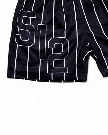 512 Crew Shorts - Black/white stripes