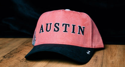 Austin Suede Snapback - Pink/Black