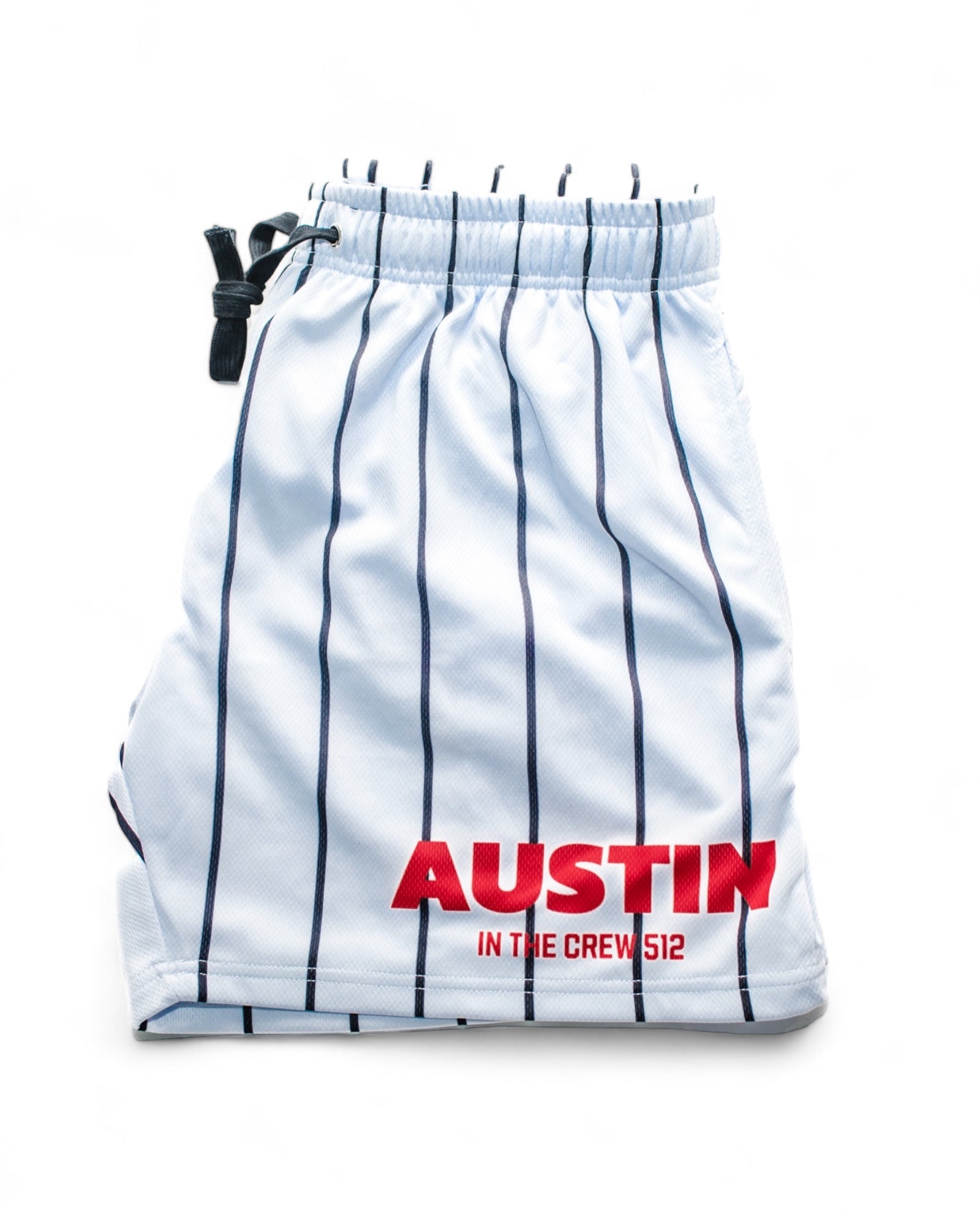 512 Crew Shorts - White/Red stripes