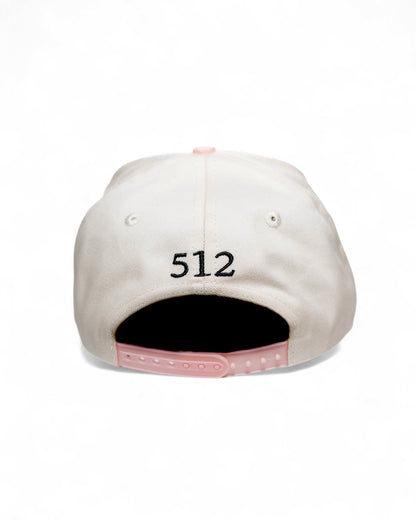 Suede Brim Snapback - Pink/Cream